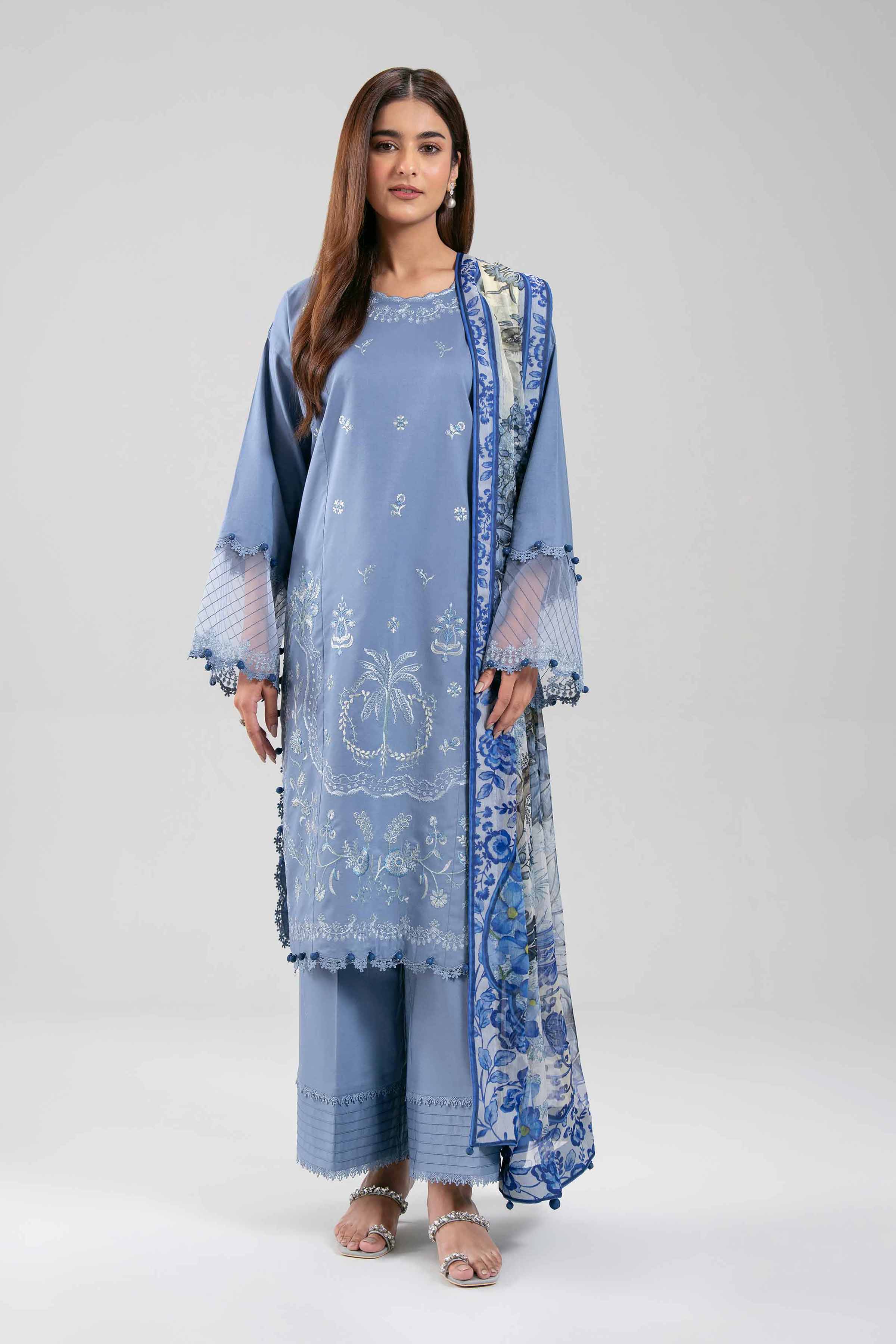 3 Piece - Digital Printed Embroidered Suit - 42601224 for Women - Unstitched Collection | Nishat | Shop Online