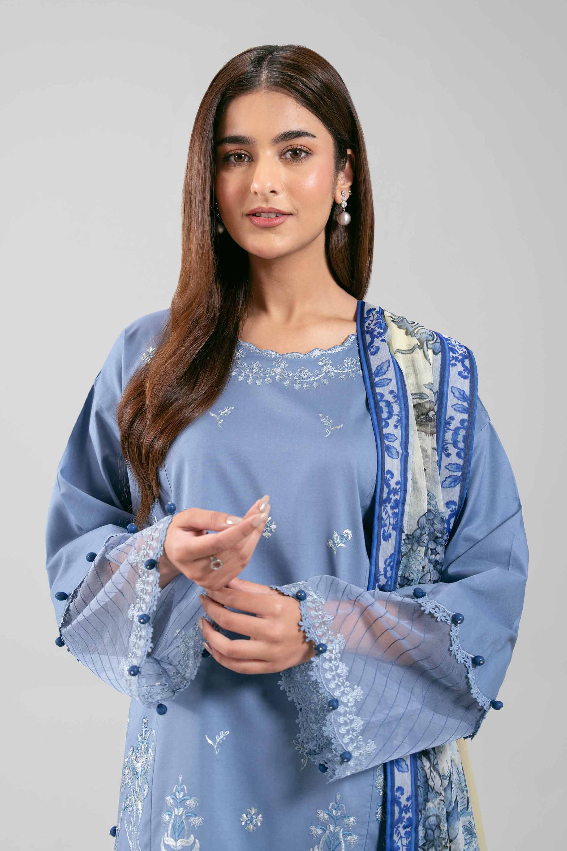 3 Piece - Digital Printed Embroidered Suit - 42601224 for Women - Unstitched Collection | Nishat | Shop Online