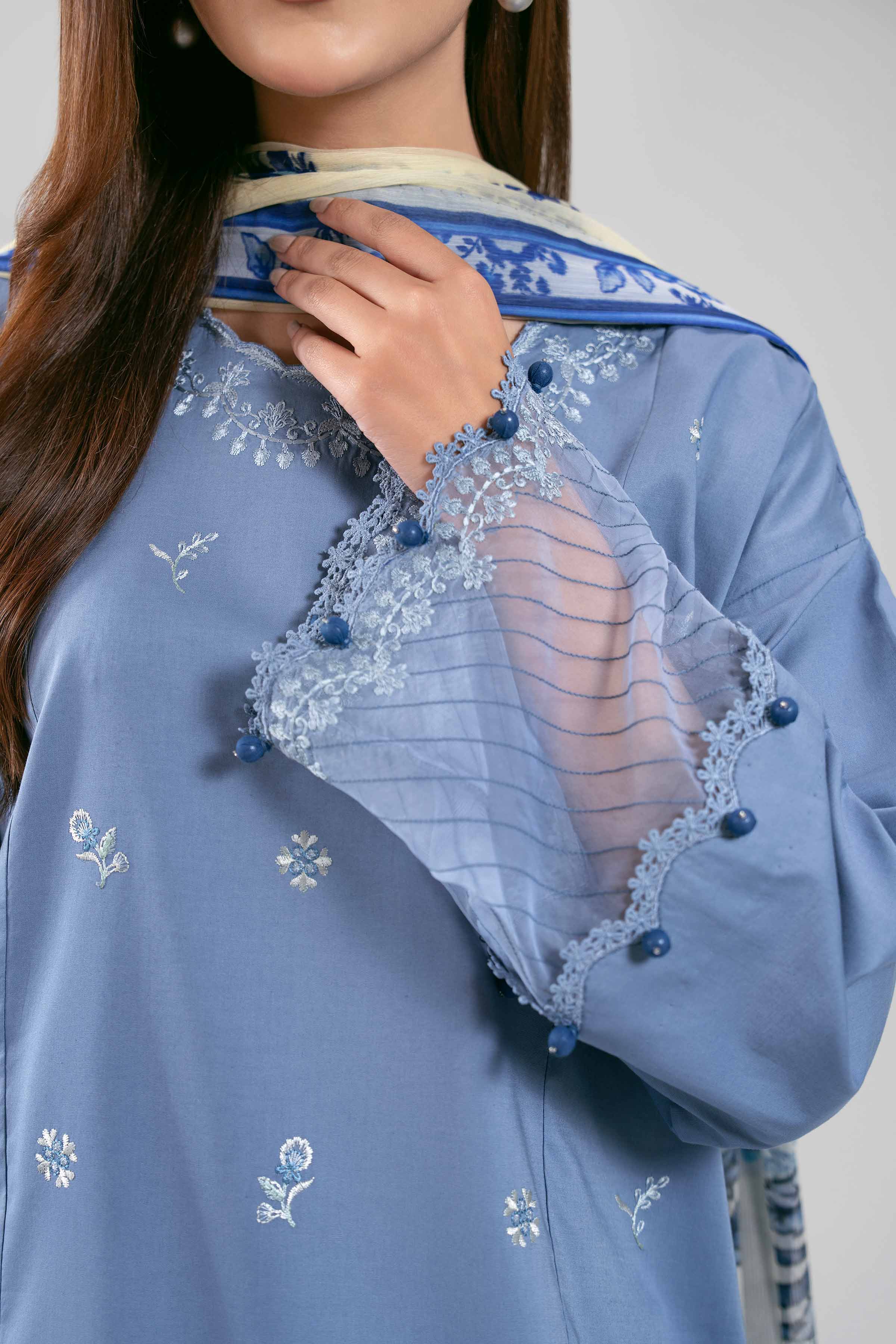 3 Piece - Digital Printed Embroidered Suit - 42601224 for Women - Unstitched Collection | Nishat | Shop Online