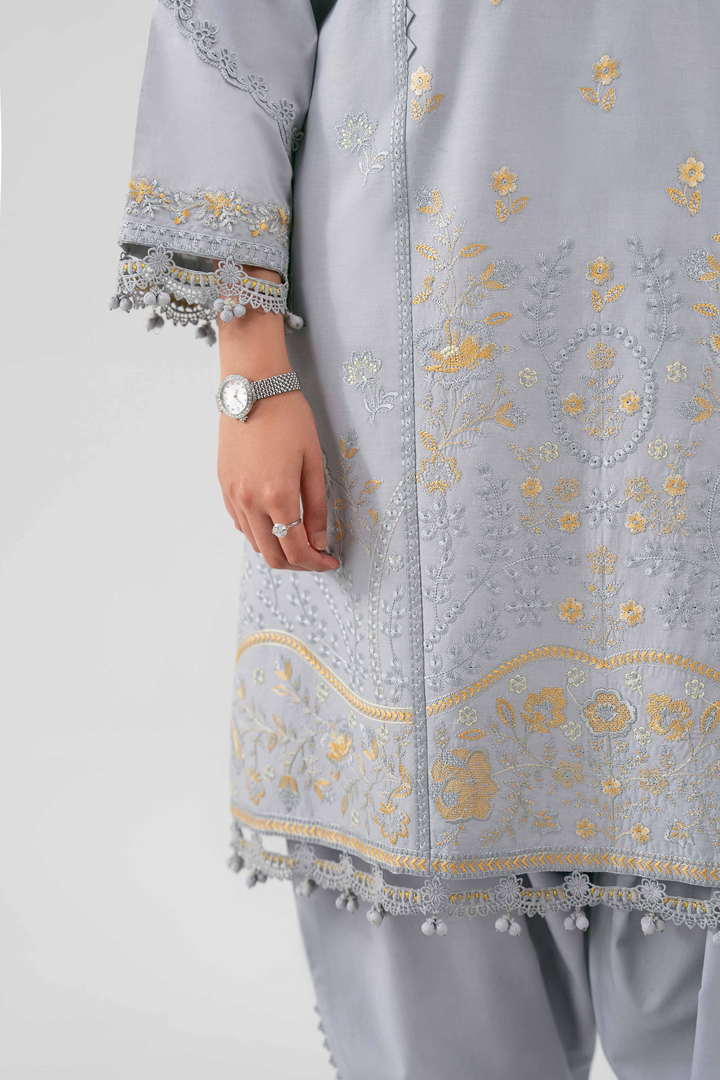 3 Piece - Digital Printed Embroidered Suit - 42601228