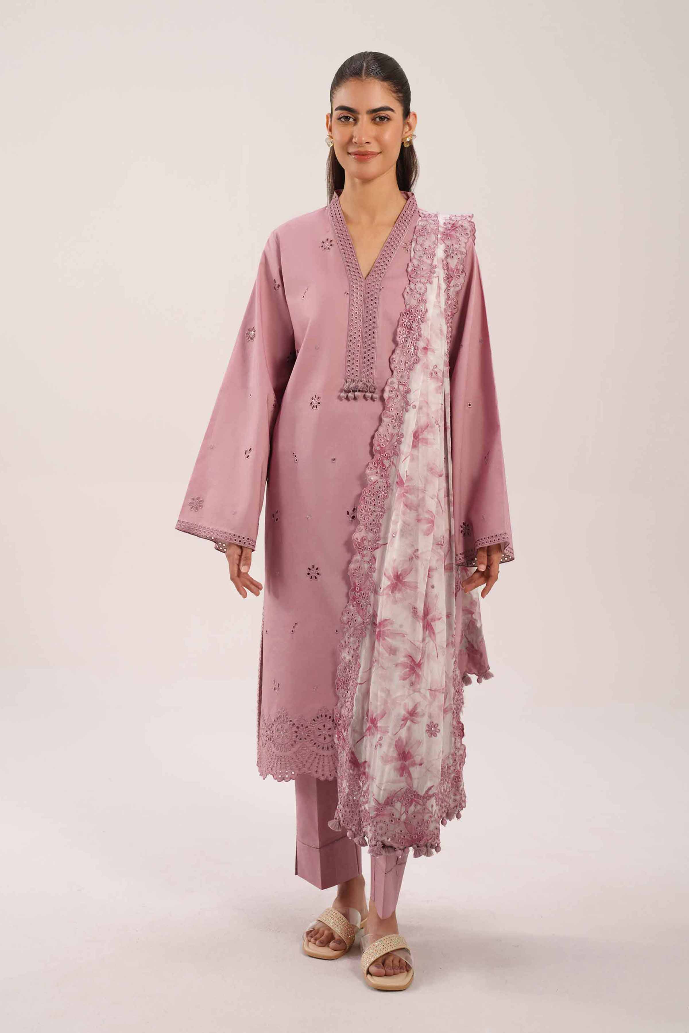 3 Piece - Digital Printed Embroidered Suit - 42601232 for Women - Unstitched Collection | Nishat | Shop Online