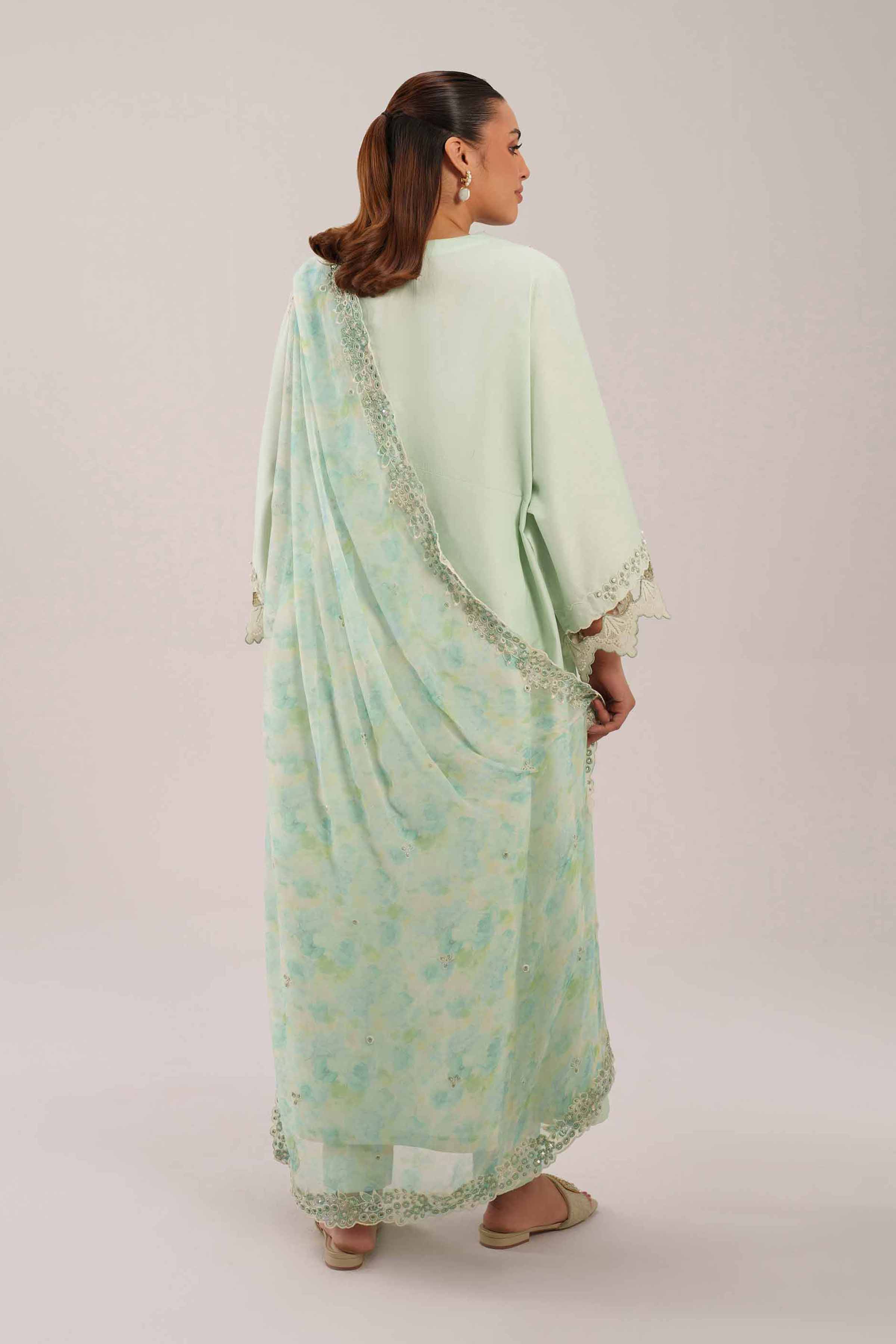 3 Piece - Digital Printed Embroidered Suit - 42601233