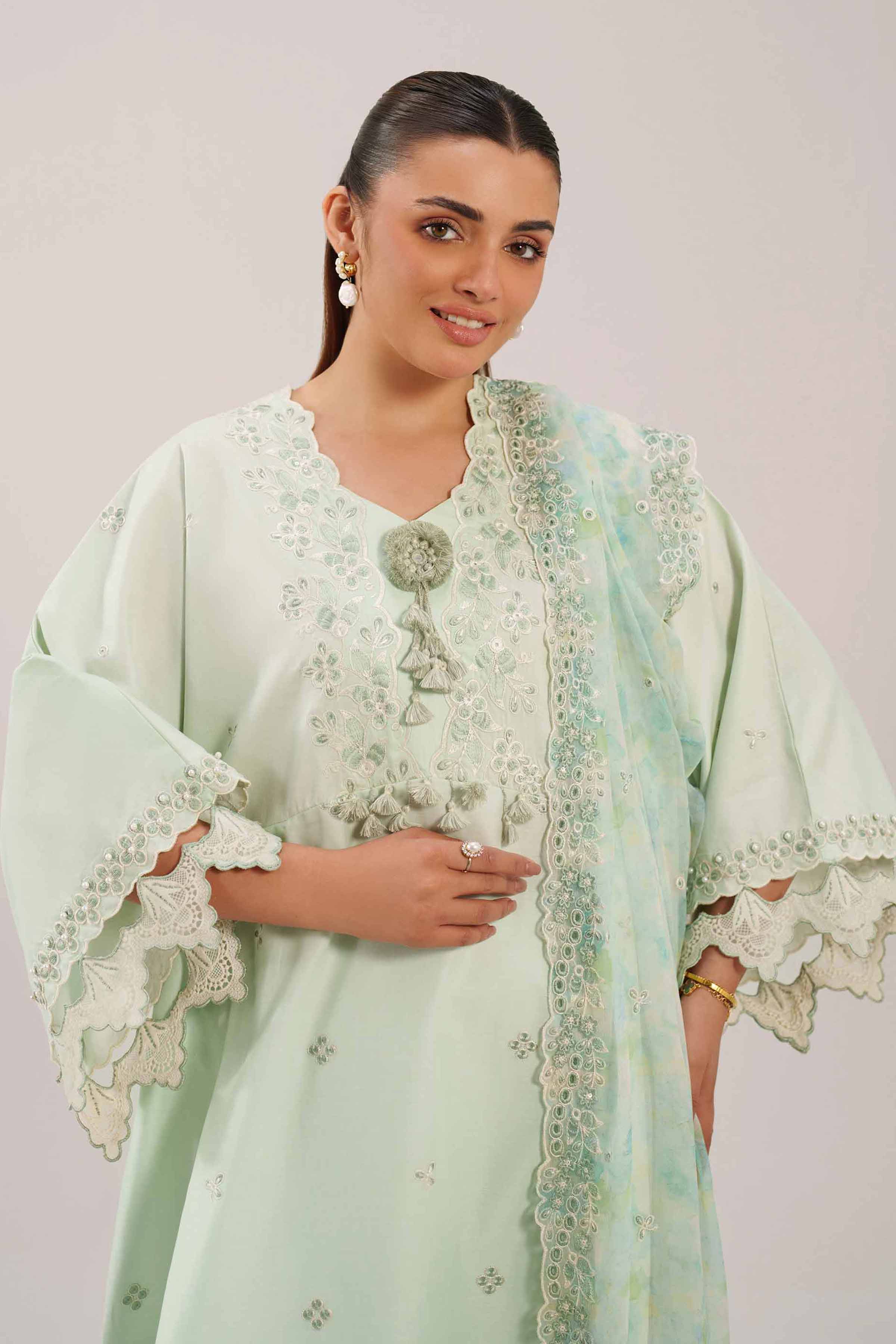 3 Piece - Digital Printed Embroidered Suit - 42601233