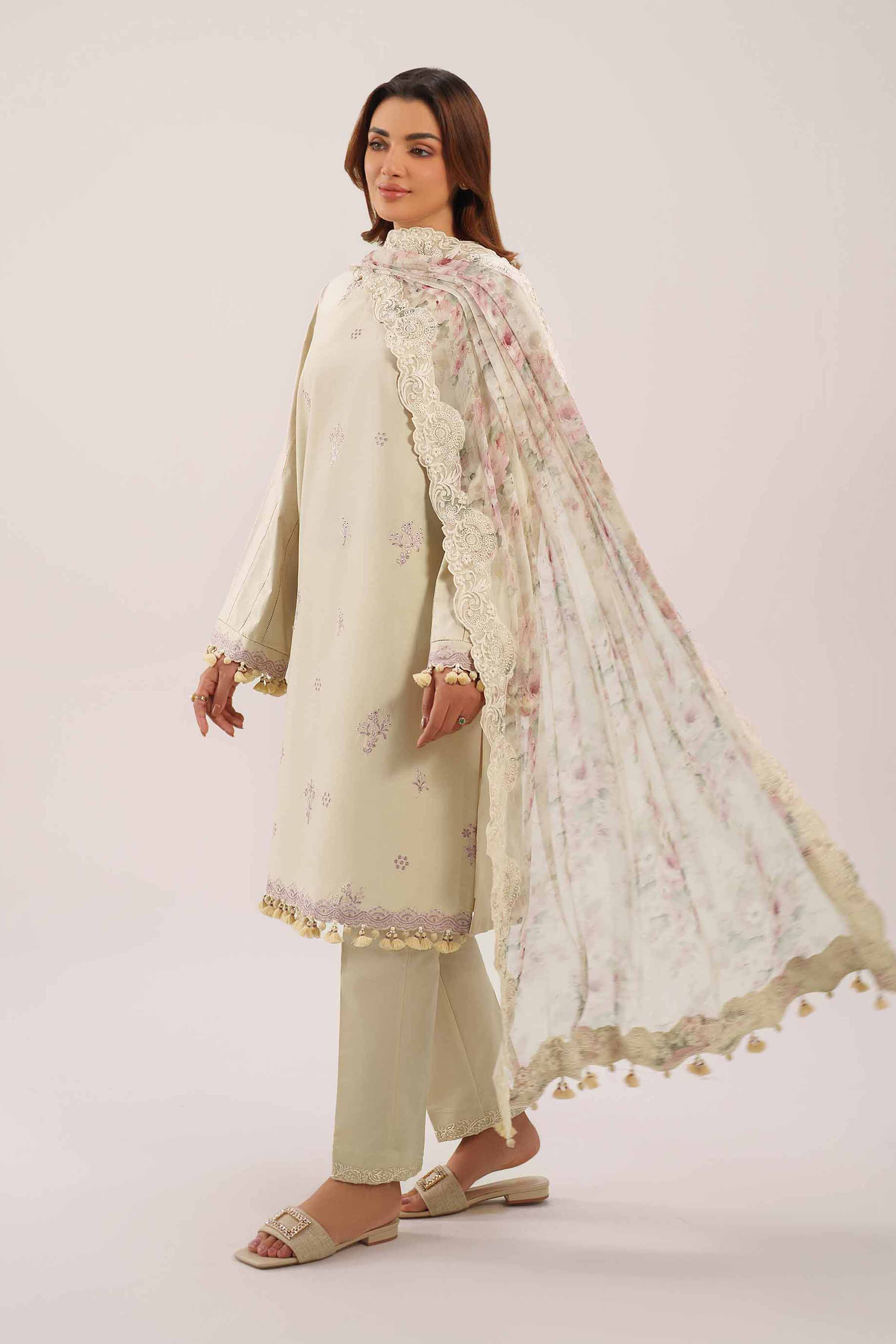 3 Piece - Digital Printed Embroidered Suit - 42601234