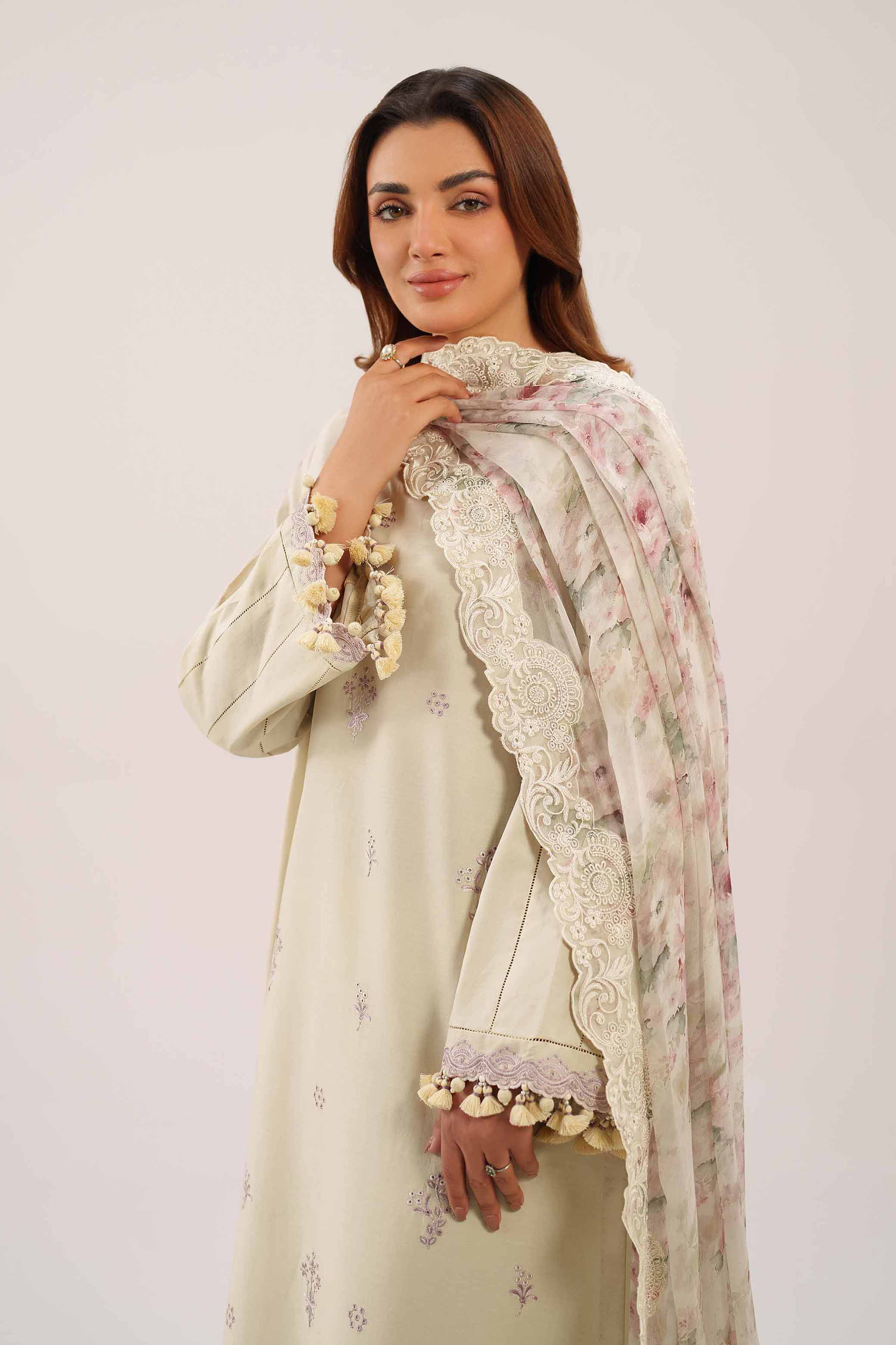 3 Piece - Digital Printed Embroidered Suit - 42601234