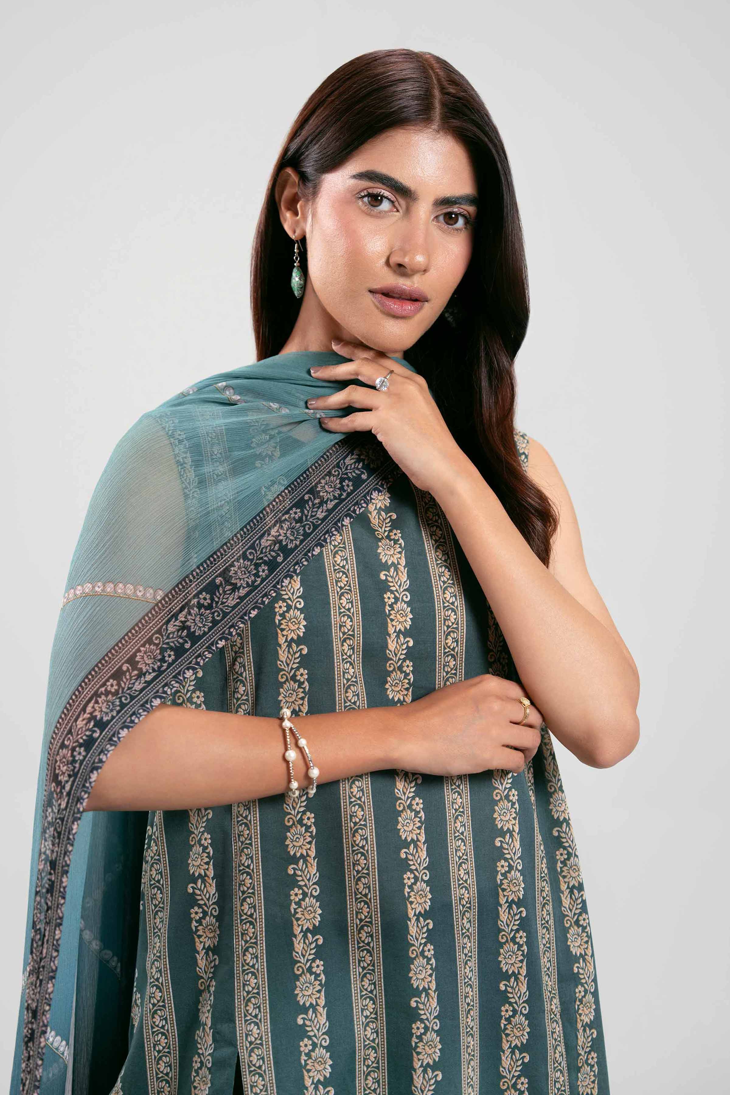 3 Piece - Digital Printed Suit - 42601248 for Women - Unstitched Collection | Nishat | Shop Online