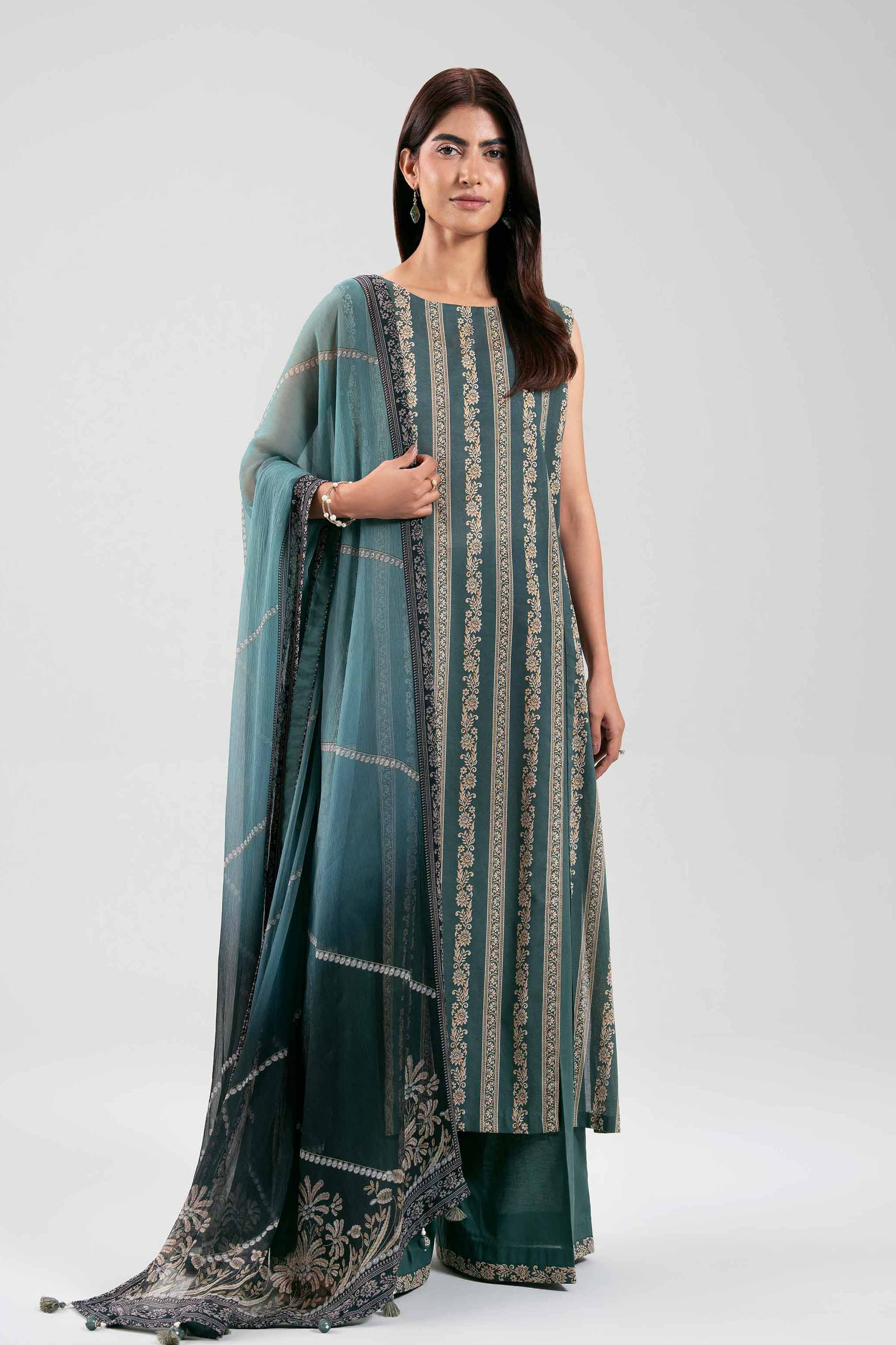 3 Piece - Digital Printed Suit - 42601248 for Women - Unstitched Collection | Nishat | Shop Online