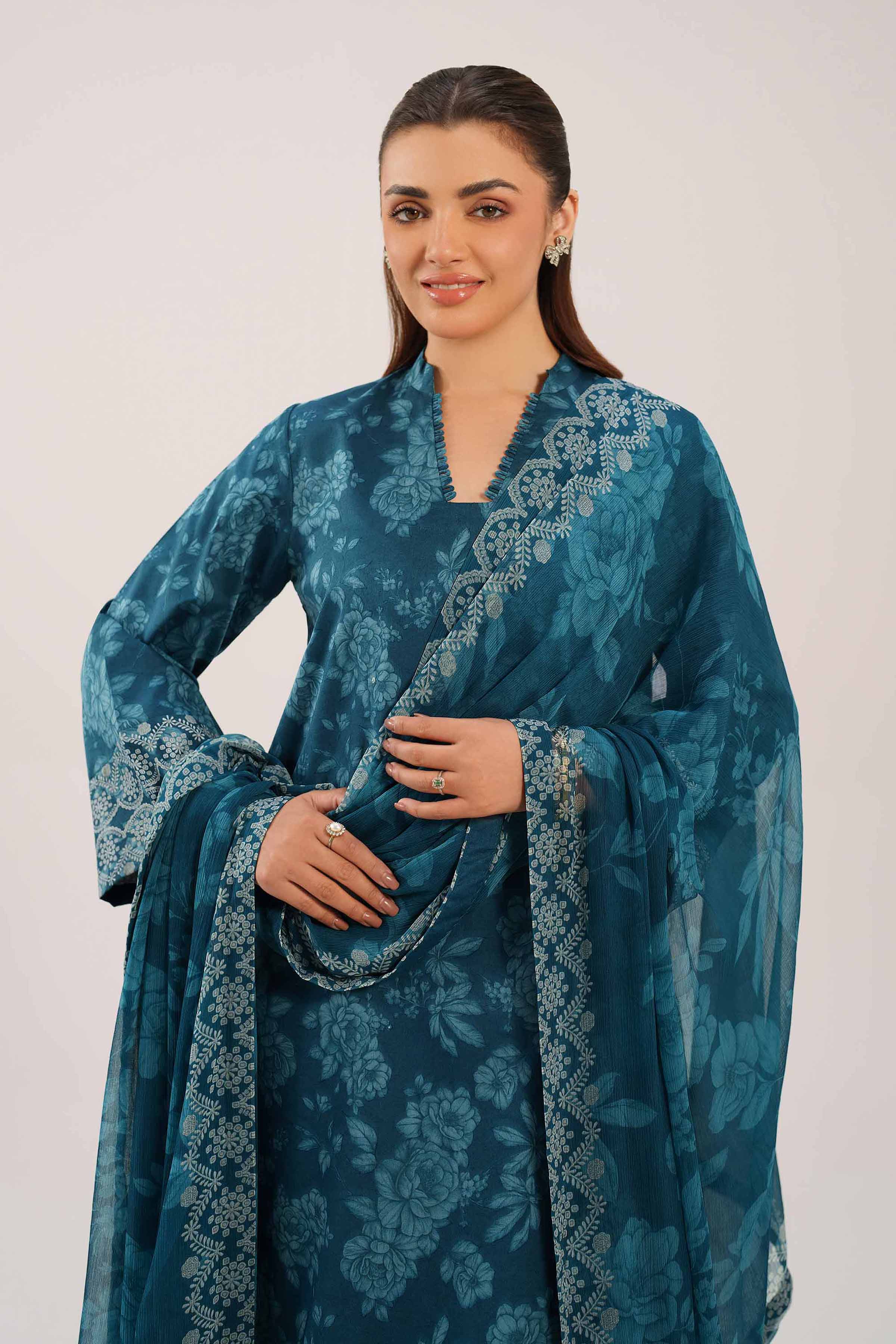 3 Piece - Digital Printed Suit - 42601250 for Women - Unstitched Collection | Nishat | Shop Online