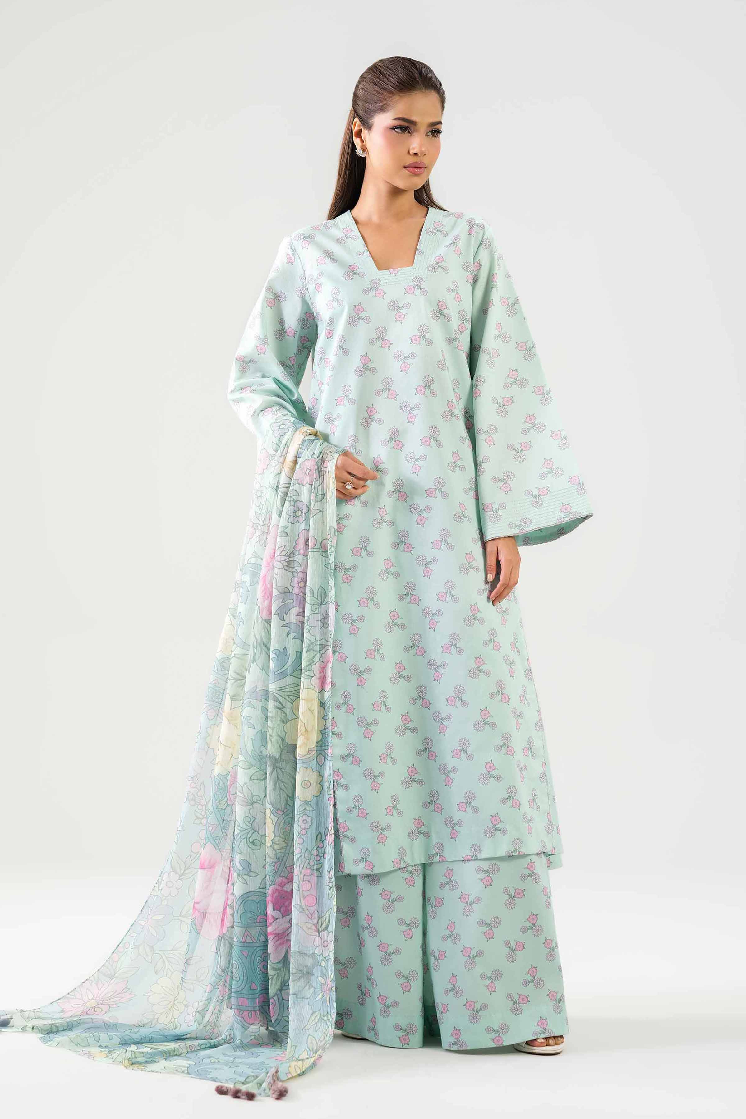 3 Piece - Digital Printed Suit - 42601251 for Women - Unstitched Collection | Nishat | Shop Online