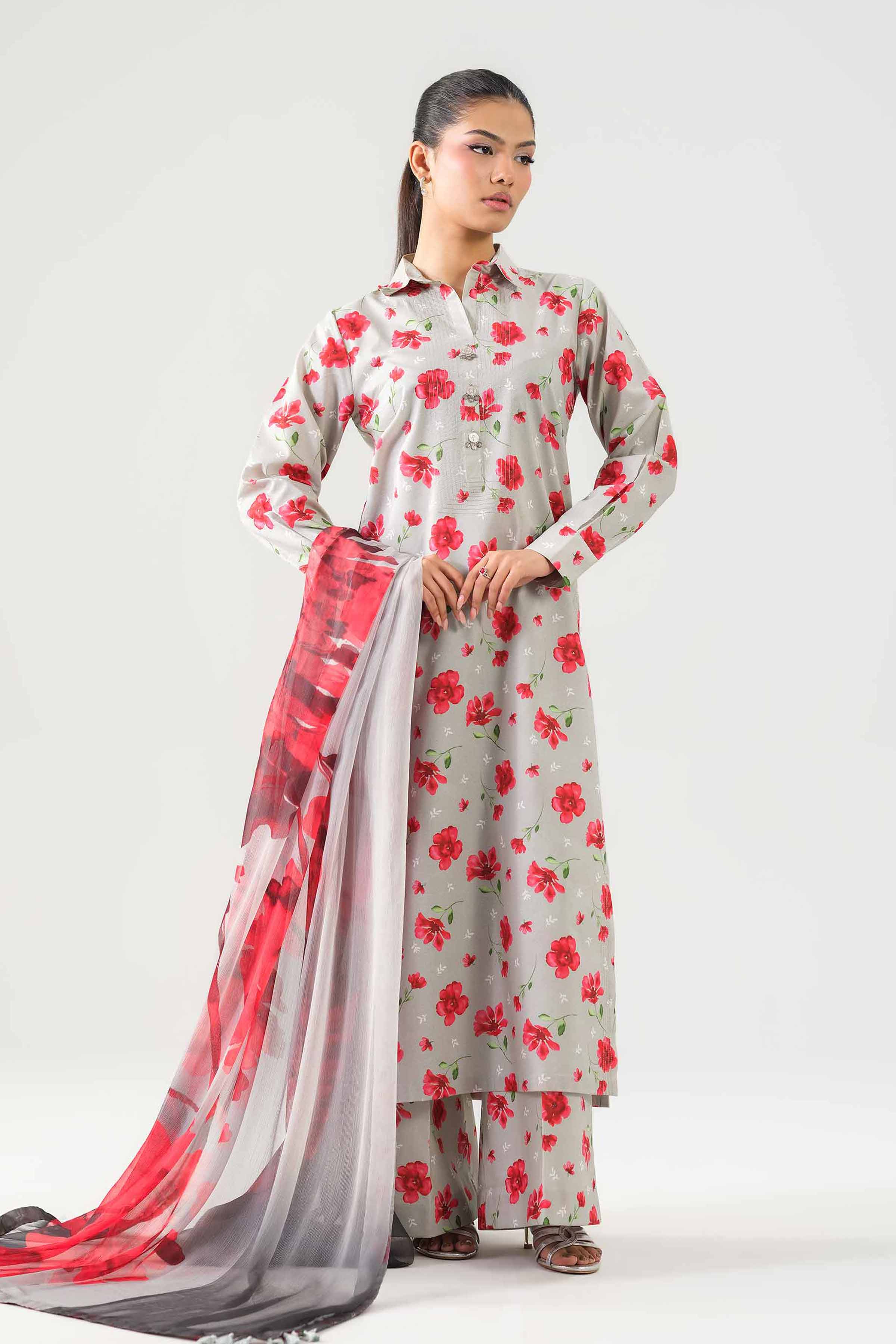 3 Piece - Digital Printed Suit - 42601253 for Women - Unstitched Collection | Nishat | Shop Online