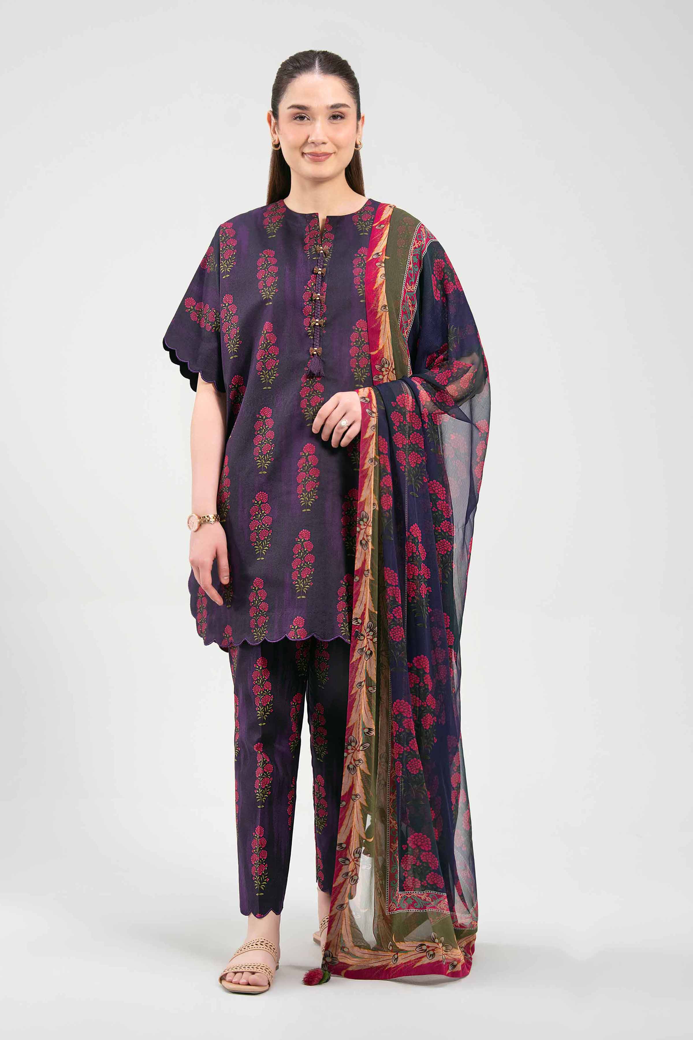 3 Piece - Digital Printed Suit - 42601259 for Women - Unstitched Collection | Nishat | Shop Online
