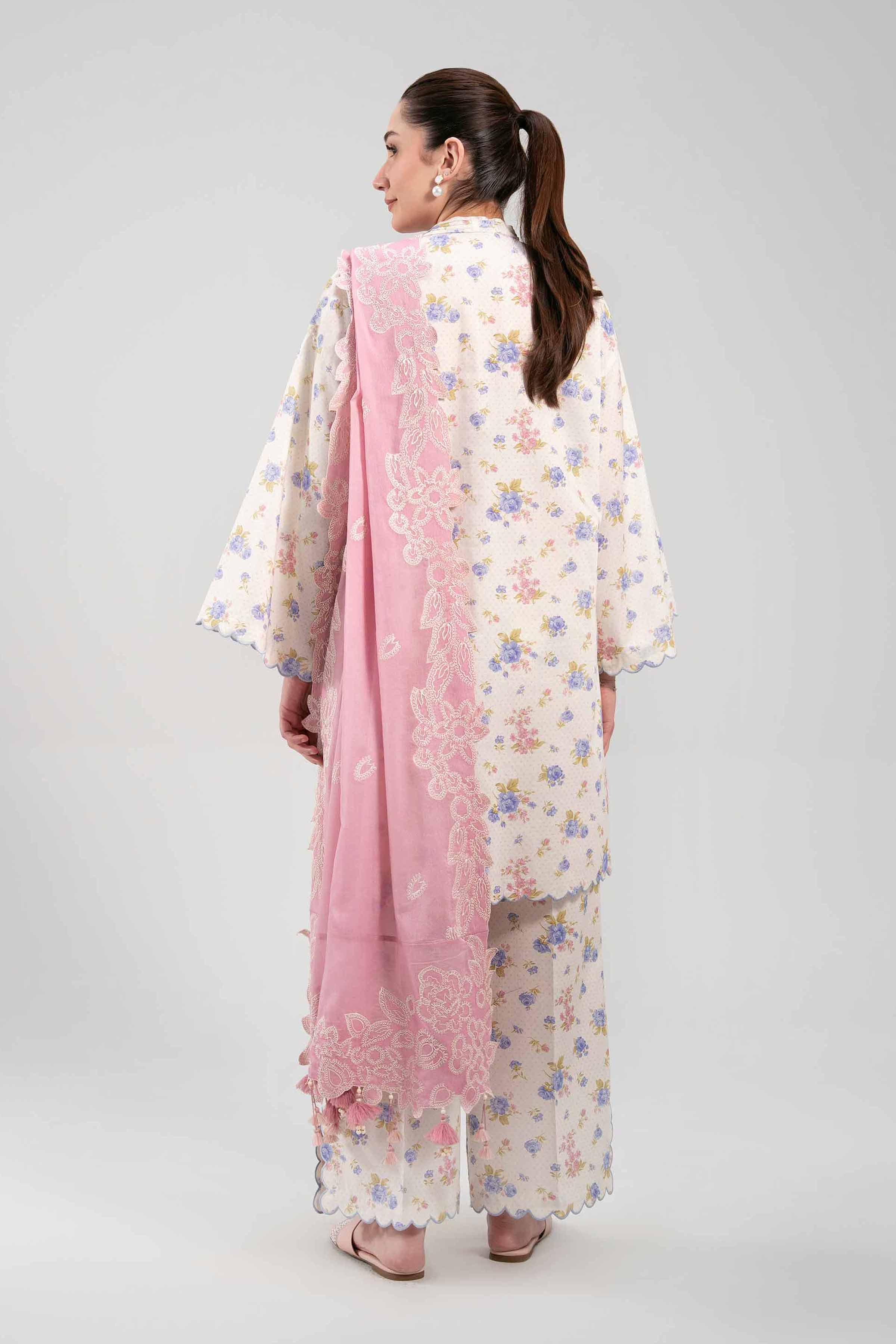 3 Piece - Printed Embroidered Suit - 42601261