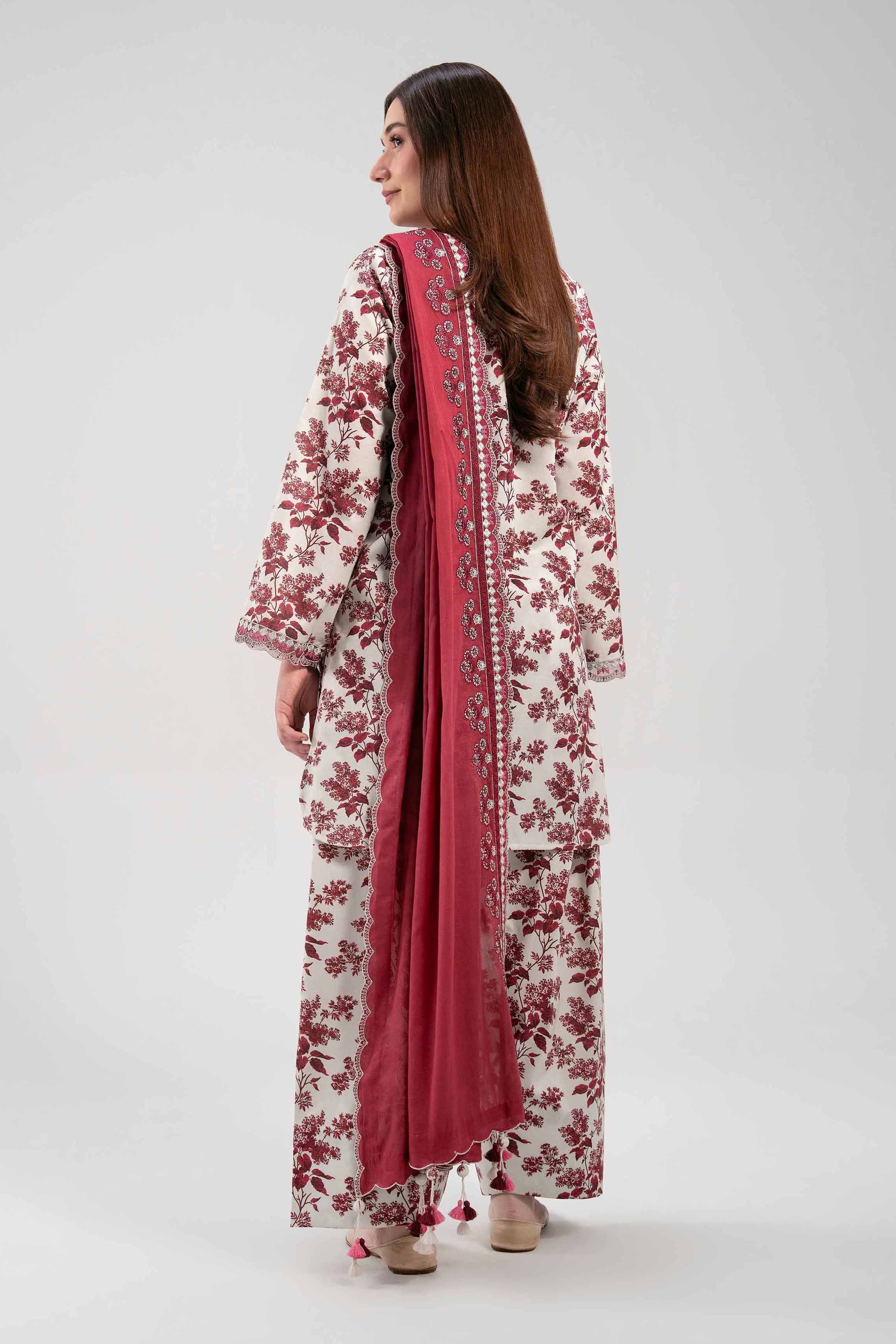 3 Piece - Printed Embroidered Suit - 42601263