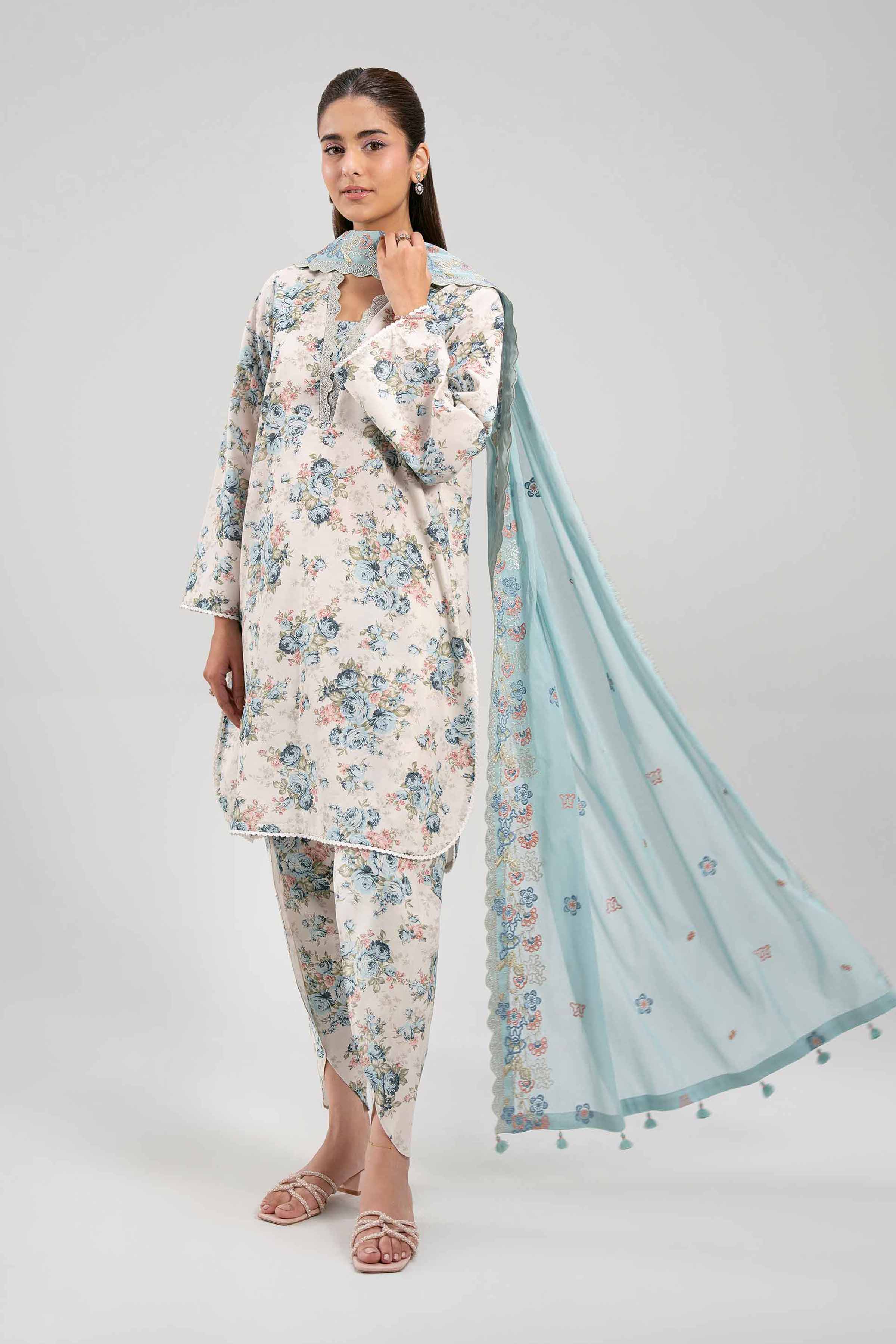 3 Piece - Printed Embroidered Suit - 42601270 for Women - Unstitched Collection | Nishat | Shop Online