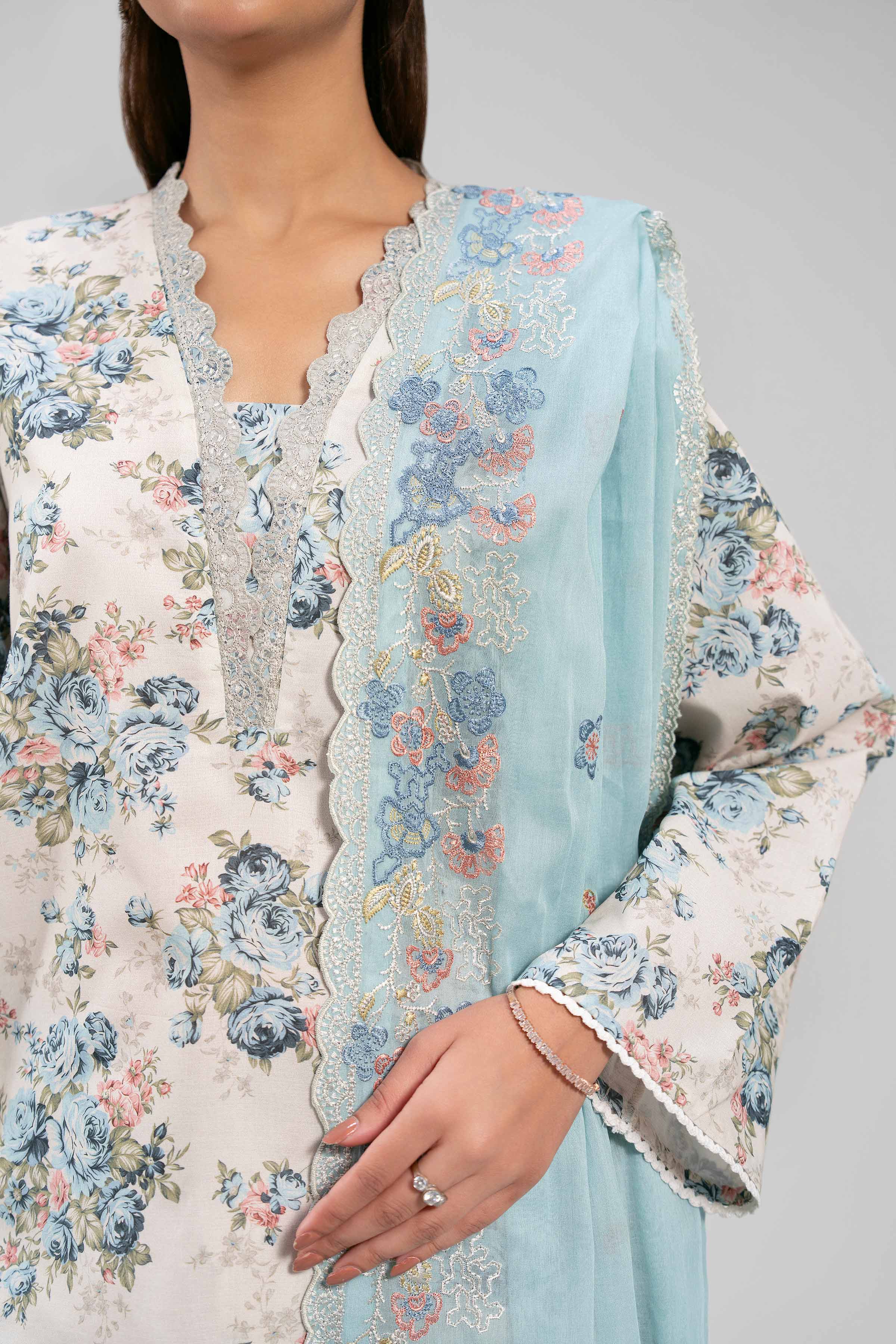 3 Piece - Printed Embroidered Suit - 42601270 for Women - Unstitched Collection | Nishat | Shop Online