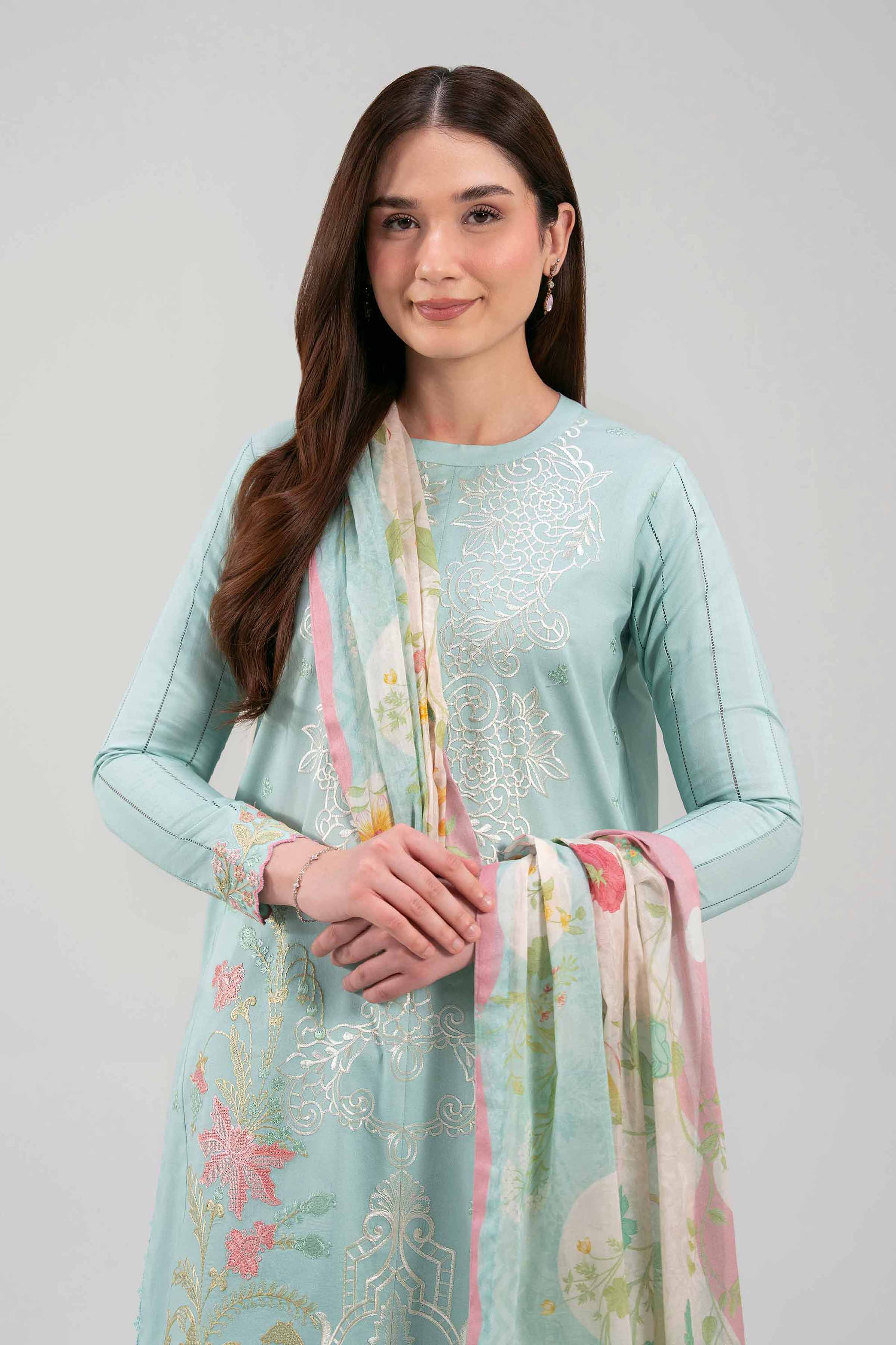 3 Piece - Printed Embroidered Suit - 42601272 for Women - Unstitched Collection | Nishat | Shop Online