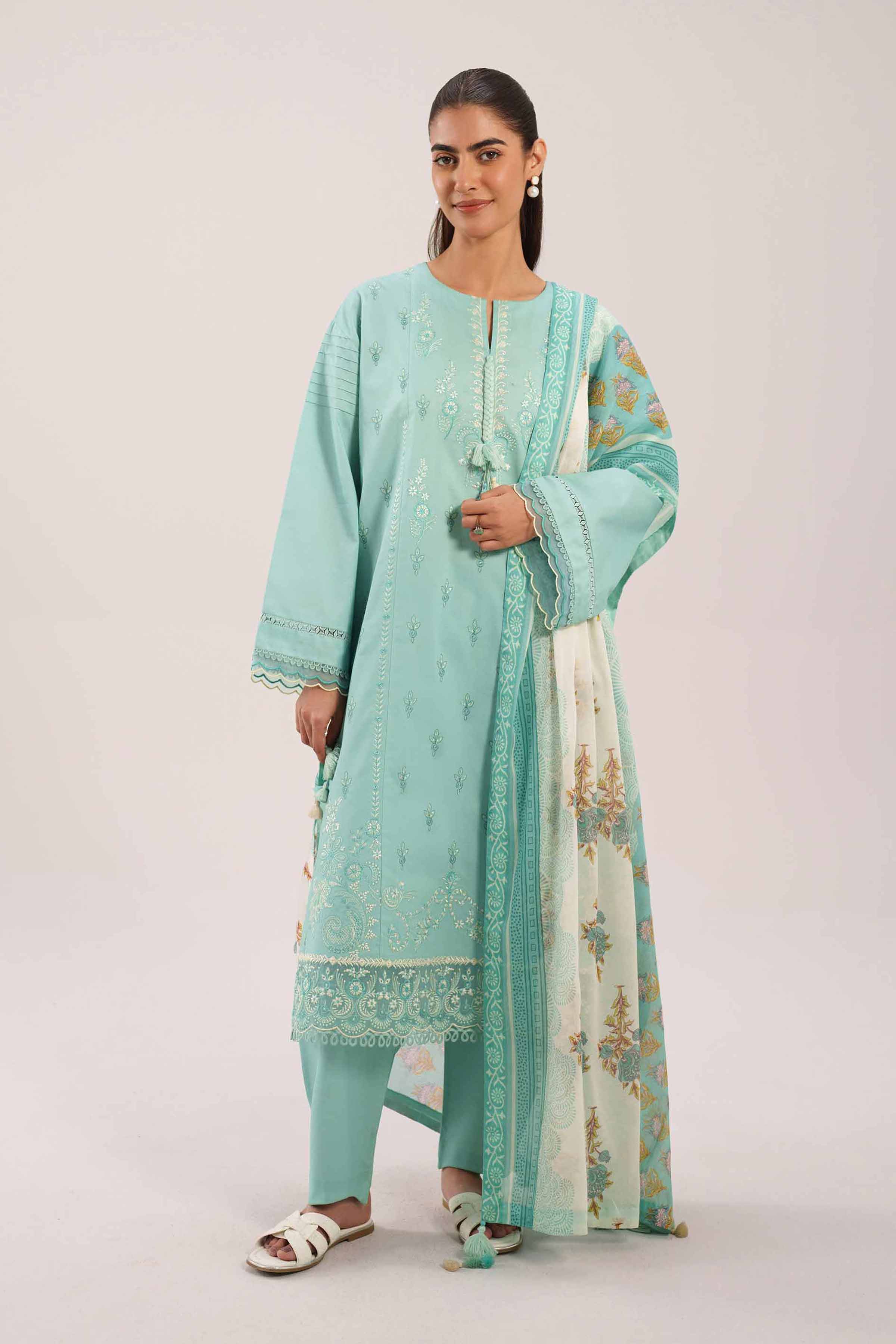 3 Piece - Printed Embroidered Suit - 42601277 for Women - Unstitched Collection | Nishat | Shop Online