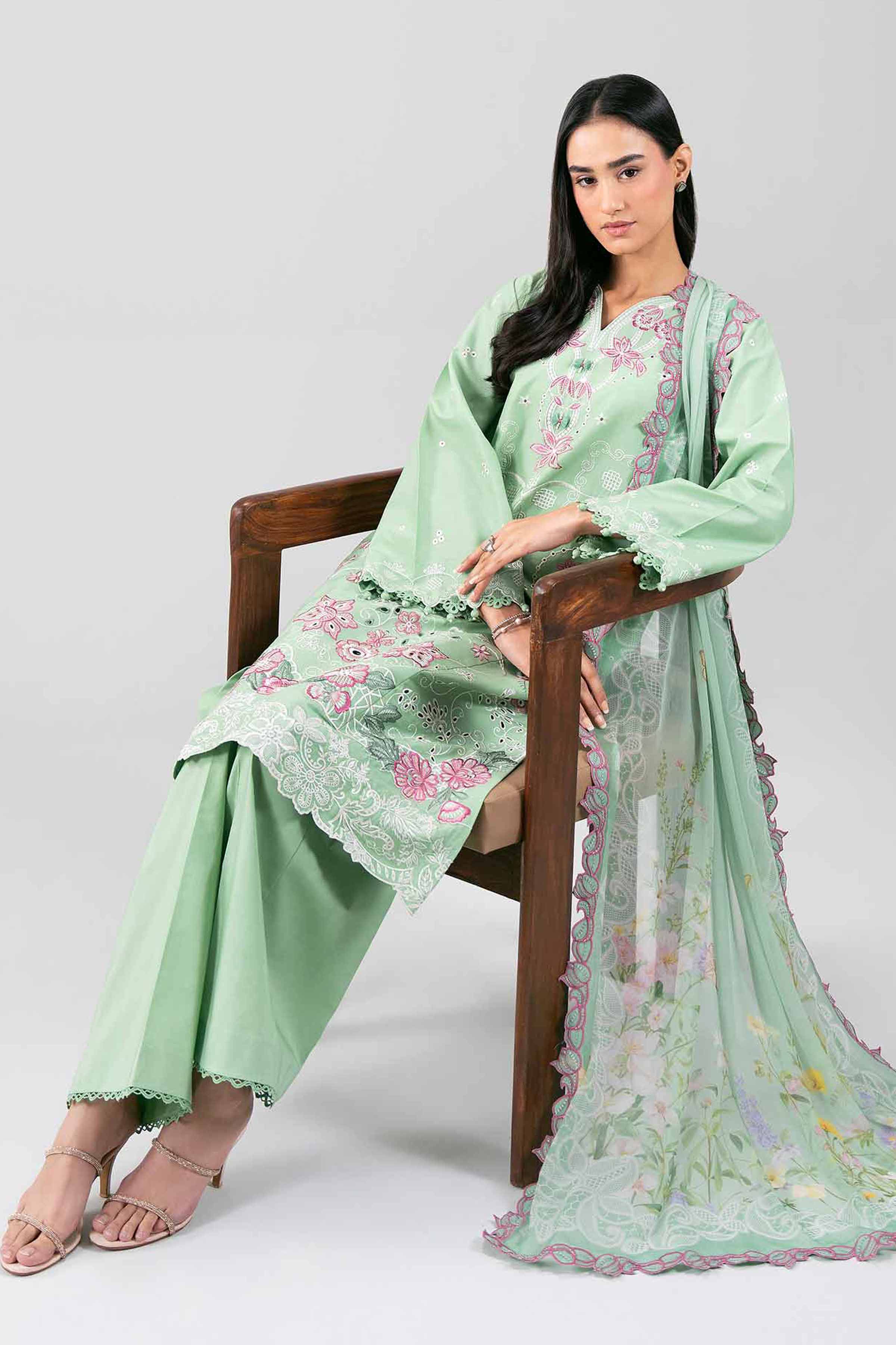 3 Piece - Embroidered Suit - 42601282 for Women - Unstitched Collection | Nishat | Shop Online