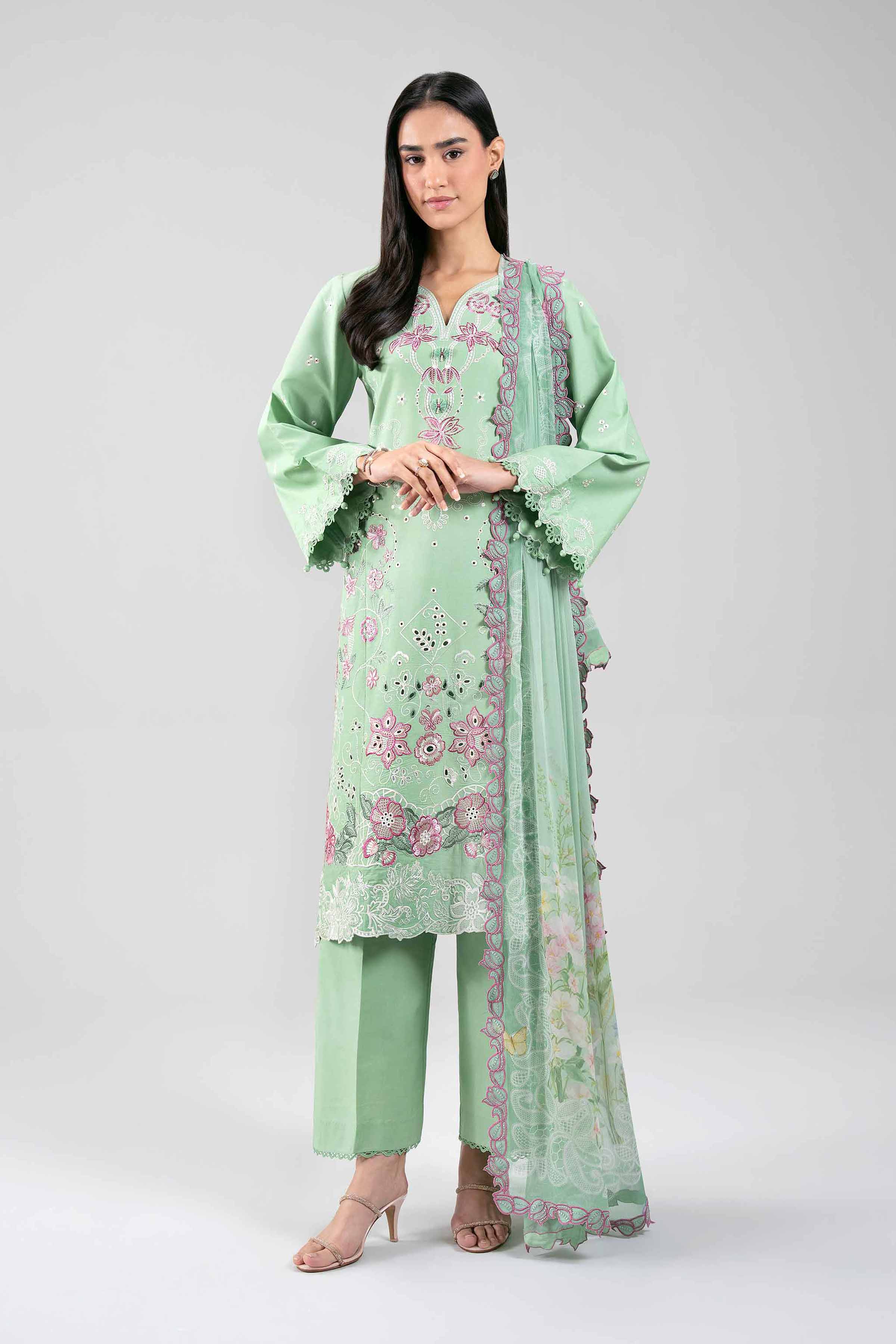 3 Piece - Embroidered Suit - 42601282 for Women - Unstitched Collection | Nishat | Shop Online