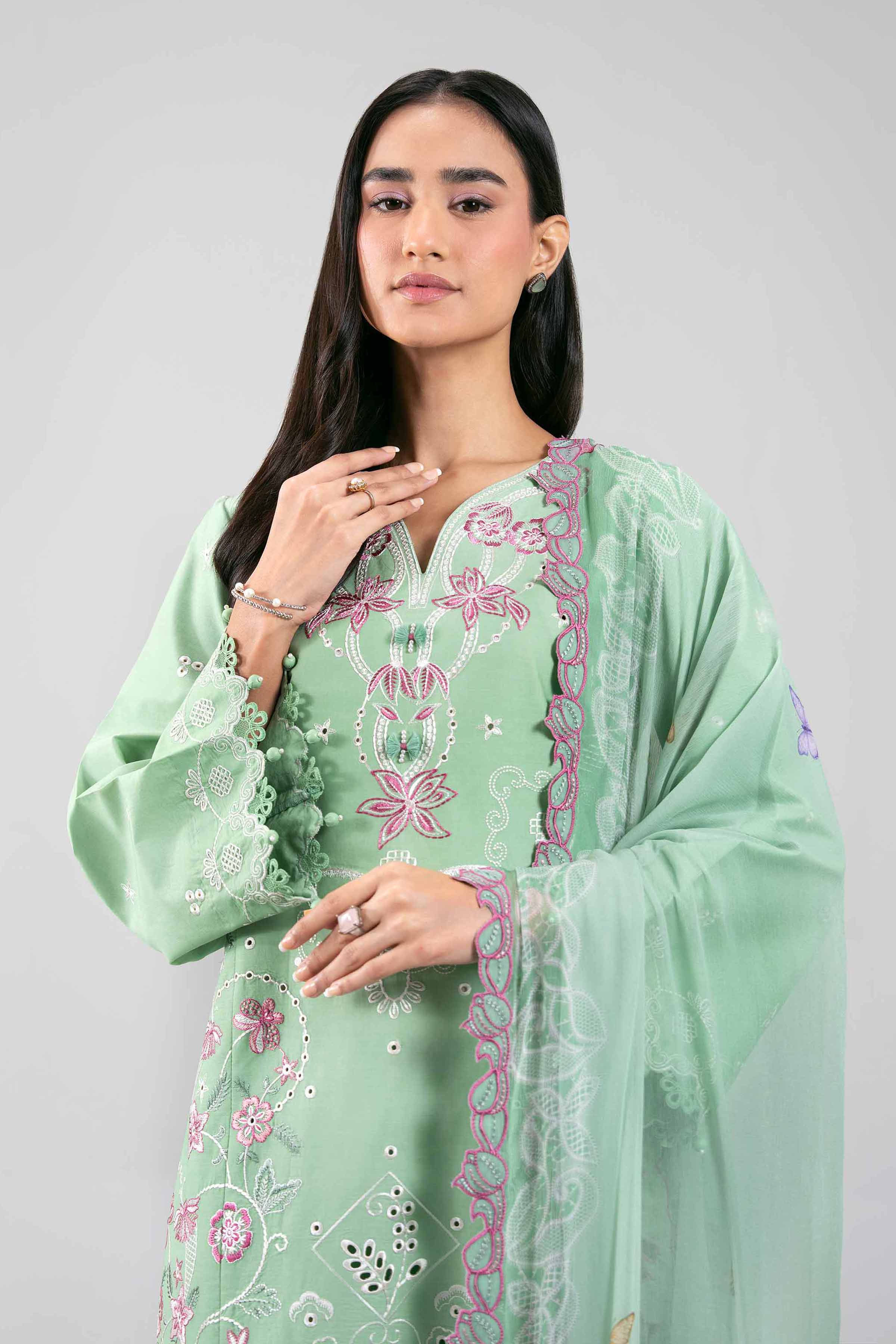 3 Piece - Embroidered Suit - 42601282 for Women - Unstitched Collection | Nishat | Shop Online