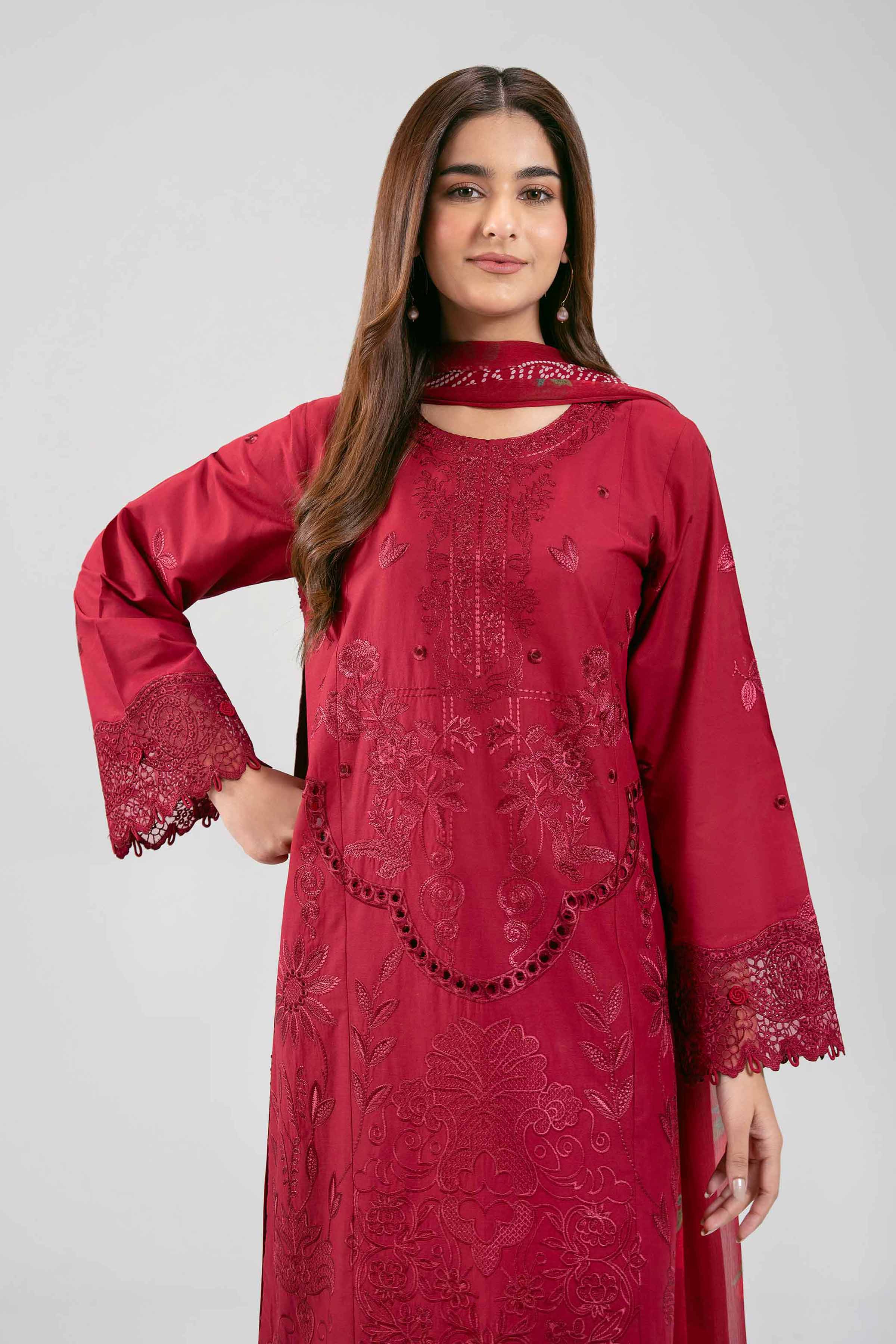 3 Piece - Embroidered Suit - 42601285 for Women - Unstitched Collection | Nishat | Shop Online