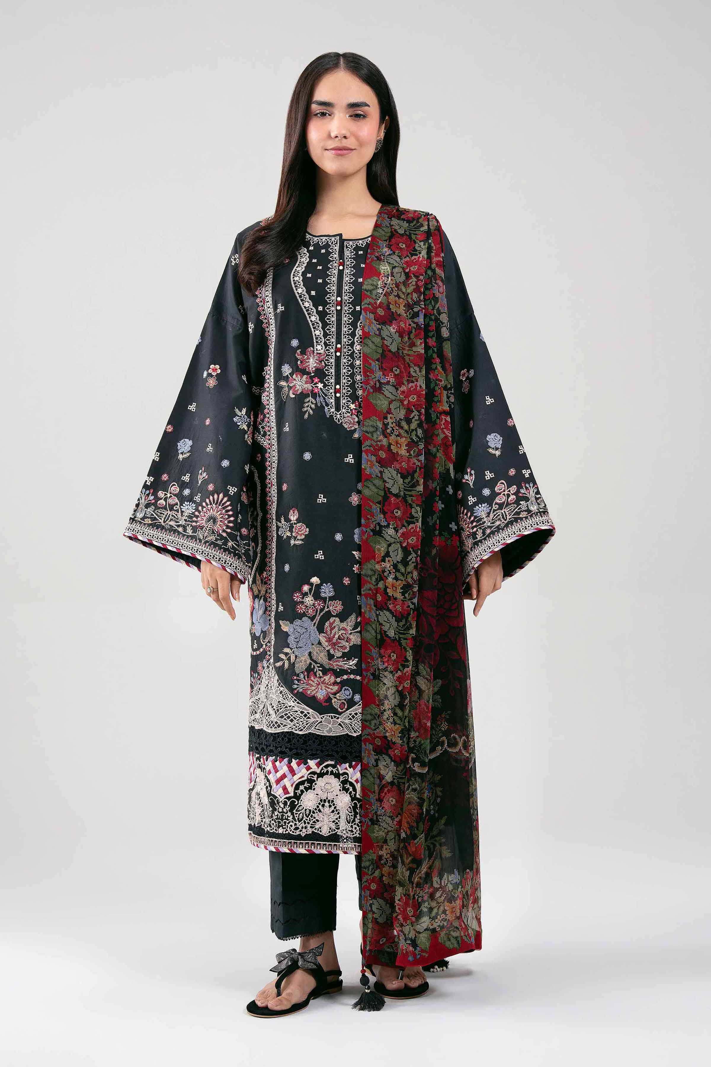 3 Piece - Embroidered Suit - 42601289 for Women - Unstitched Collection | Nishat | Shop Online