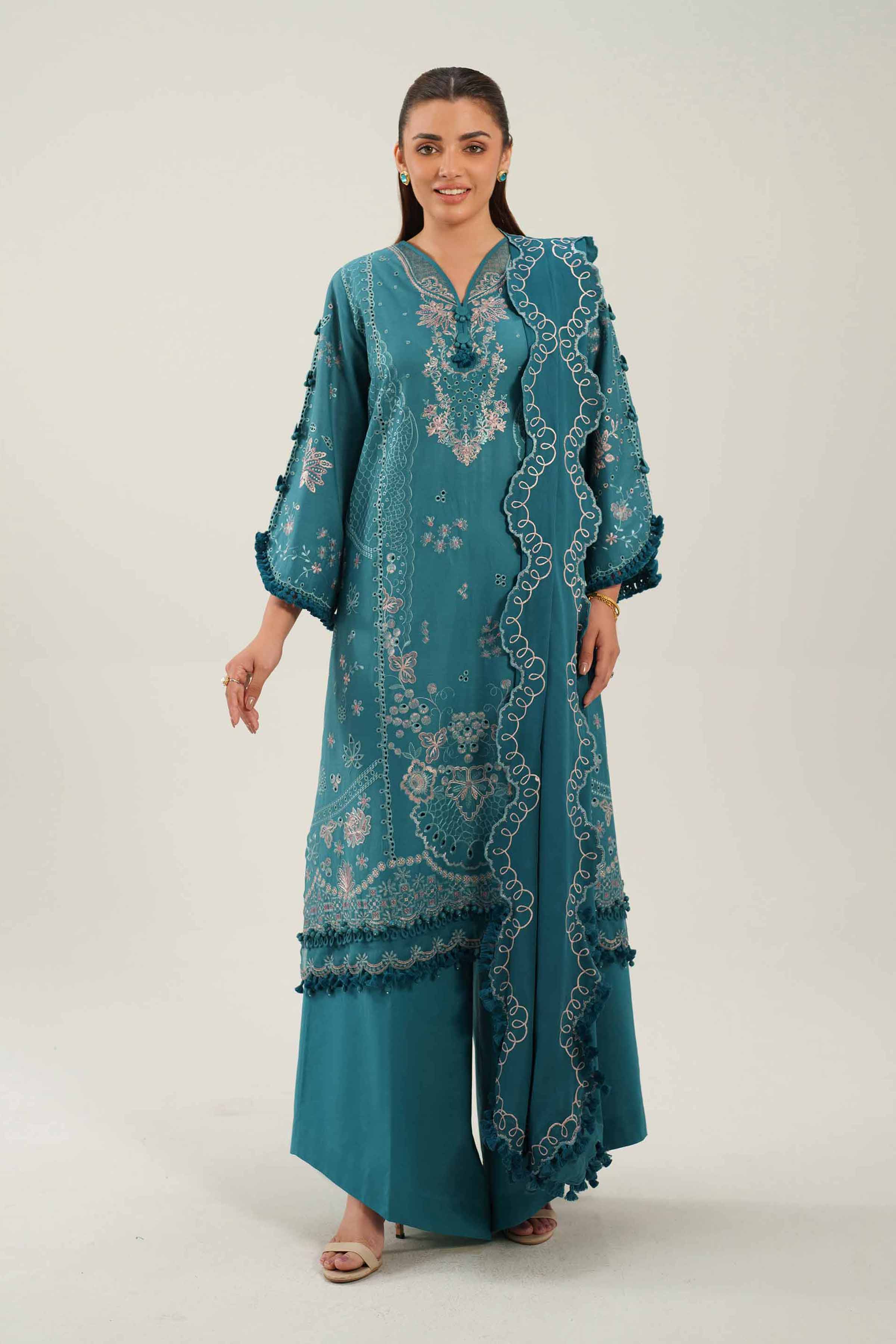 3 Piece - Embroidered Suit - 42601292 for Women - Unstitched Collection | Nishat | Shop Online