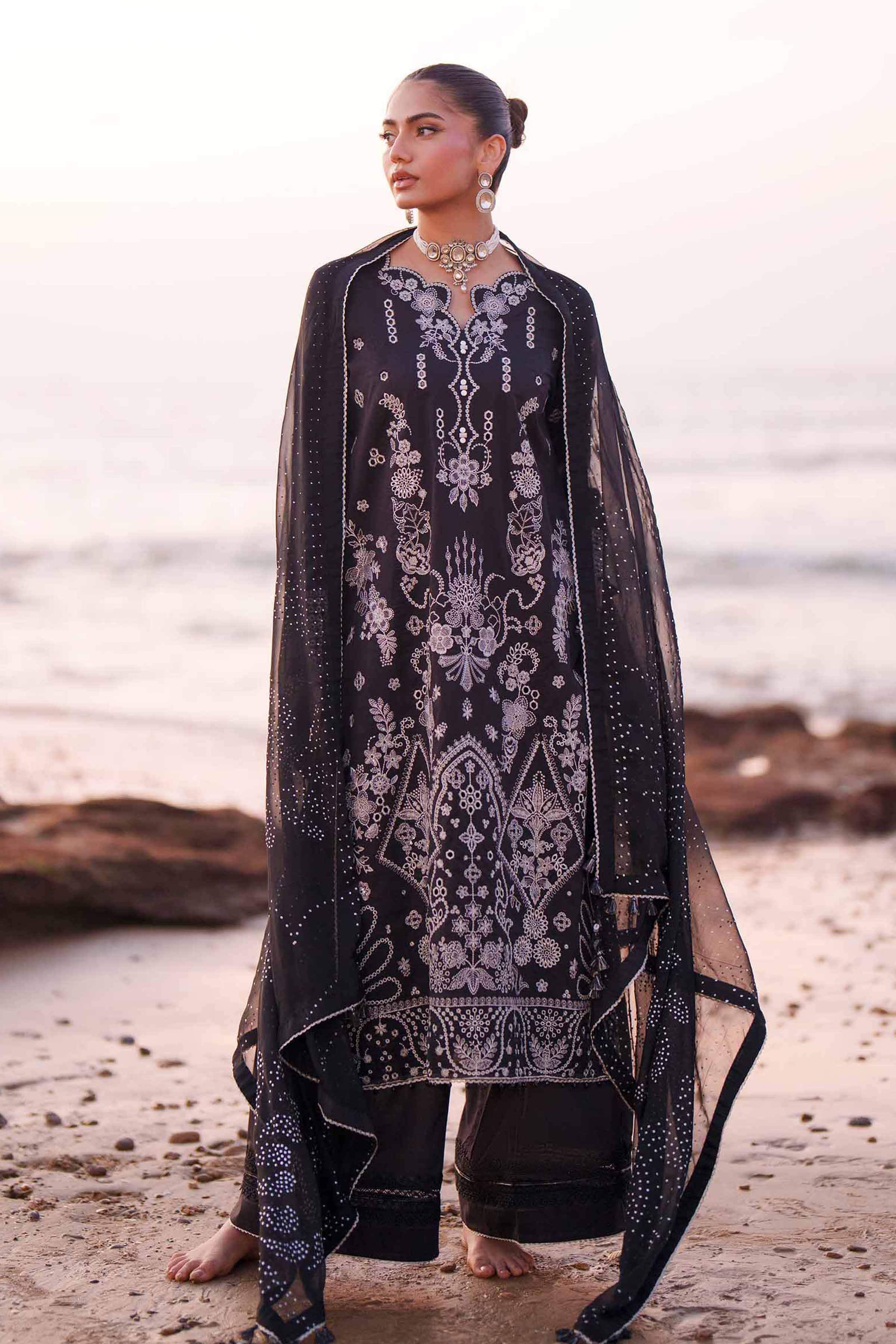 3 Piece - Embroidered Suit - 42601302 for Women - Unstitched Collection | Nishat | Shop Online