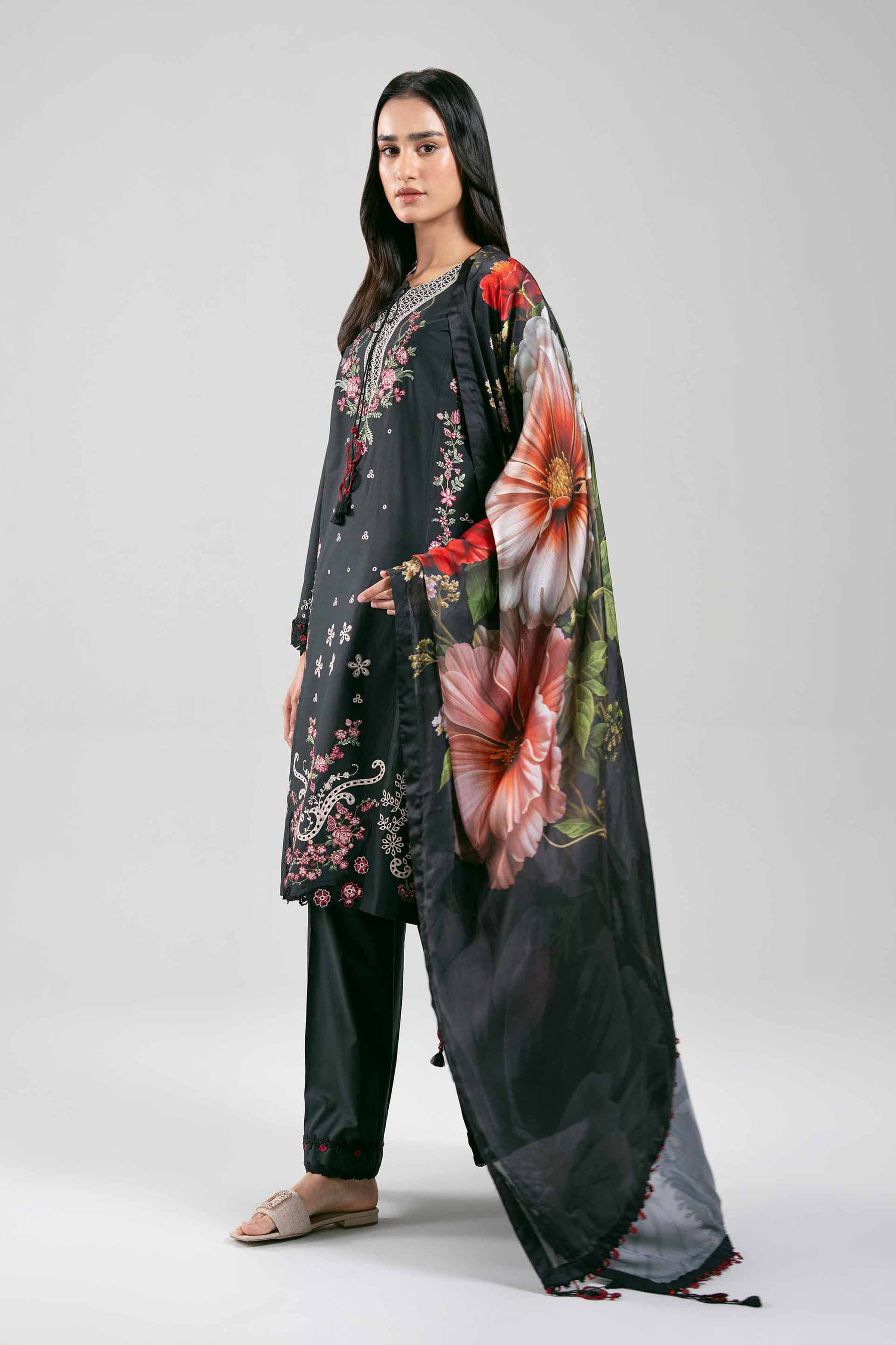 3 Piece - Digital Printed Embroidered Suit - 42601308