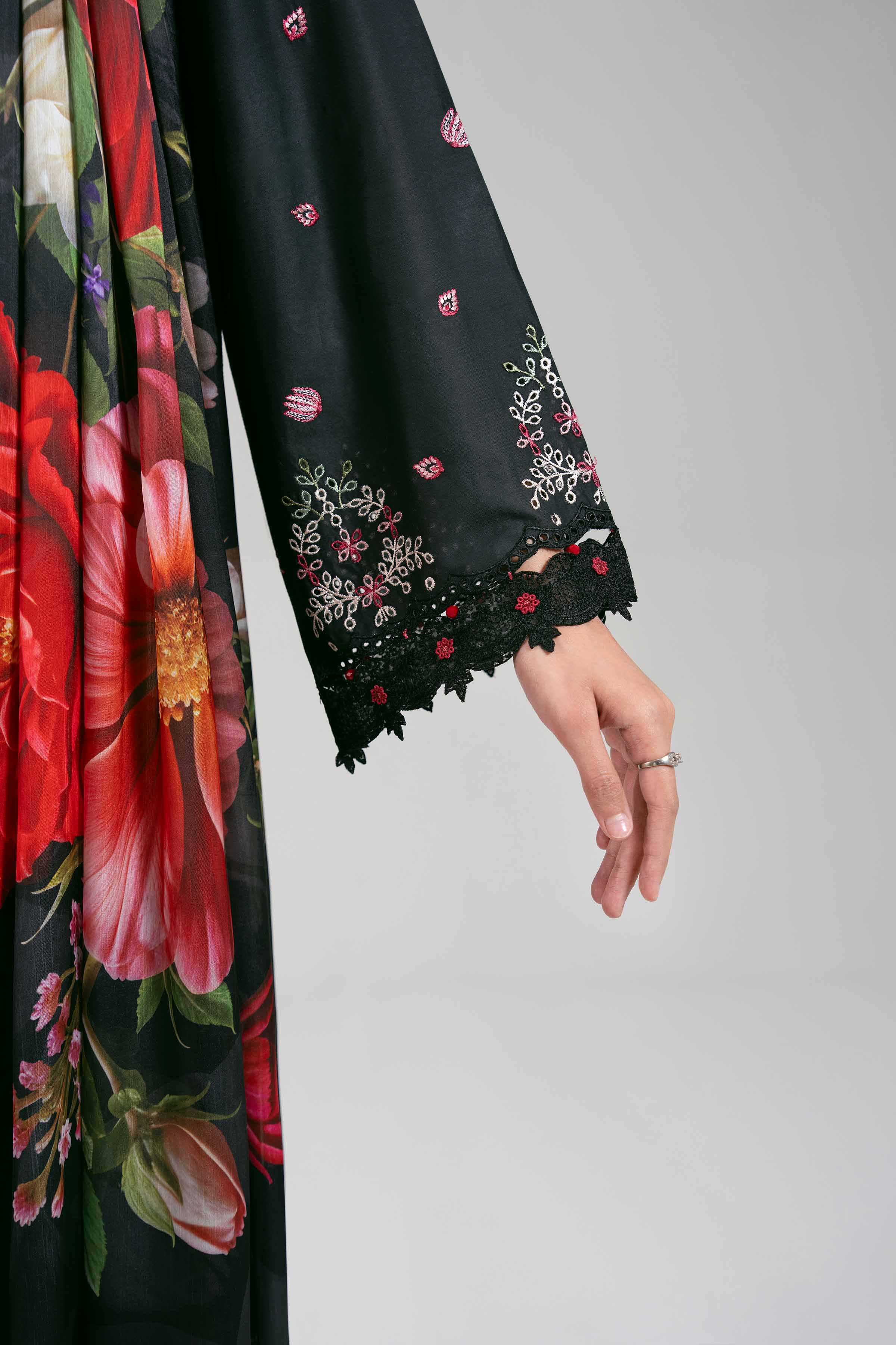 3 Piece - Digital Printed Embroidered Suit - 42601308