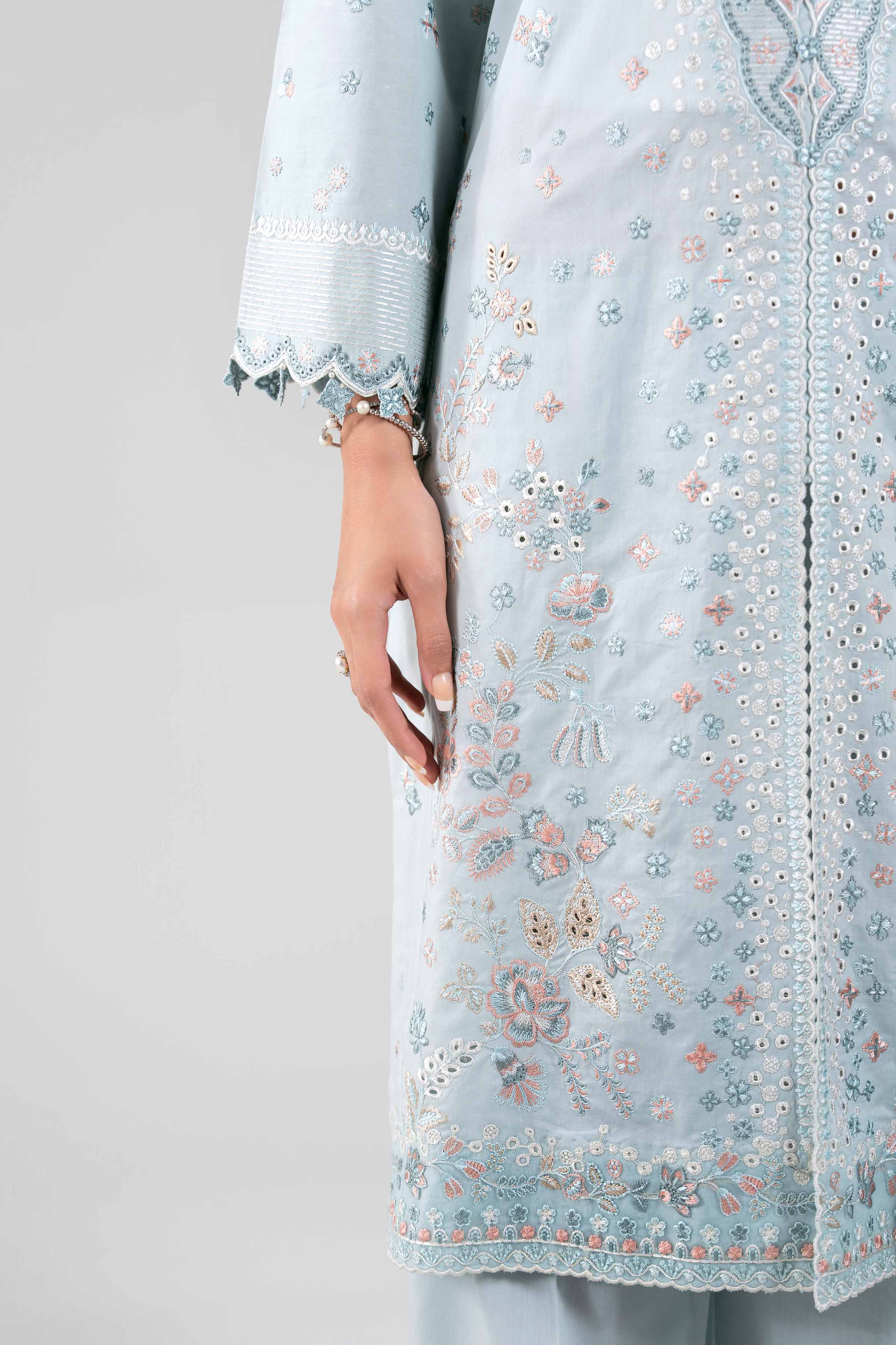 3 Piece - Digital Printed Embroidered Suit - 42601309