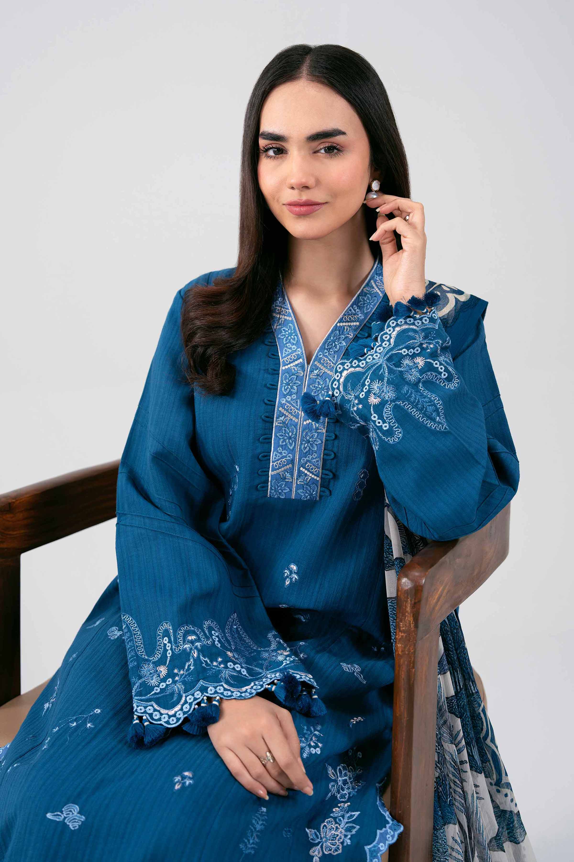 3 Piece - Embroidered Suit - 42601314 for Women - Unstitched Collection | Nishat | Shop Online