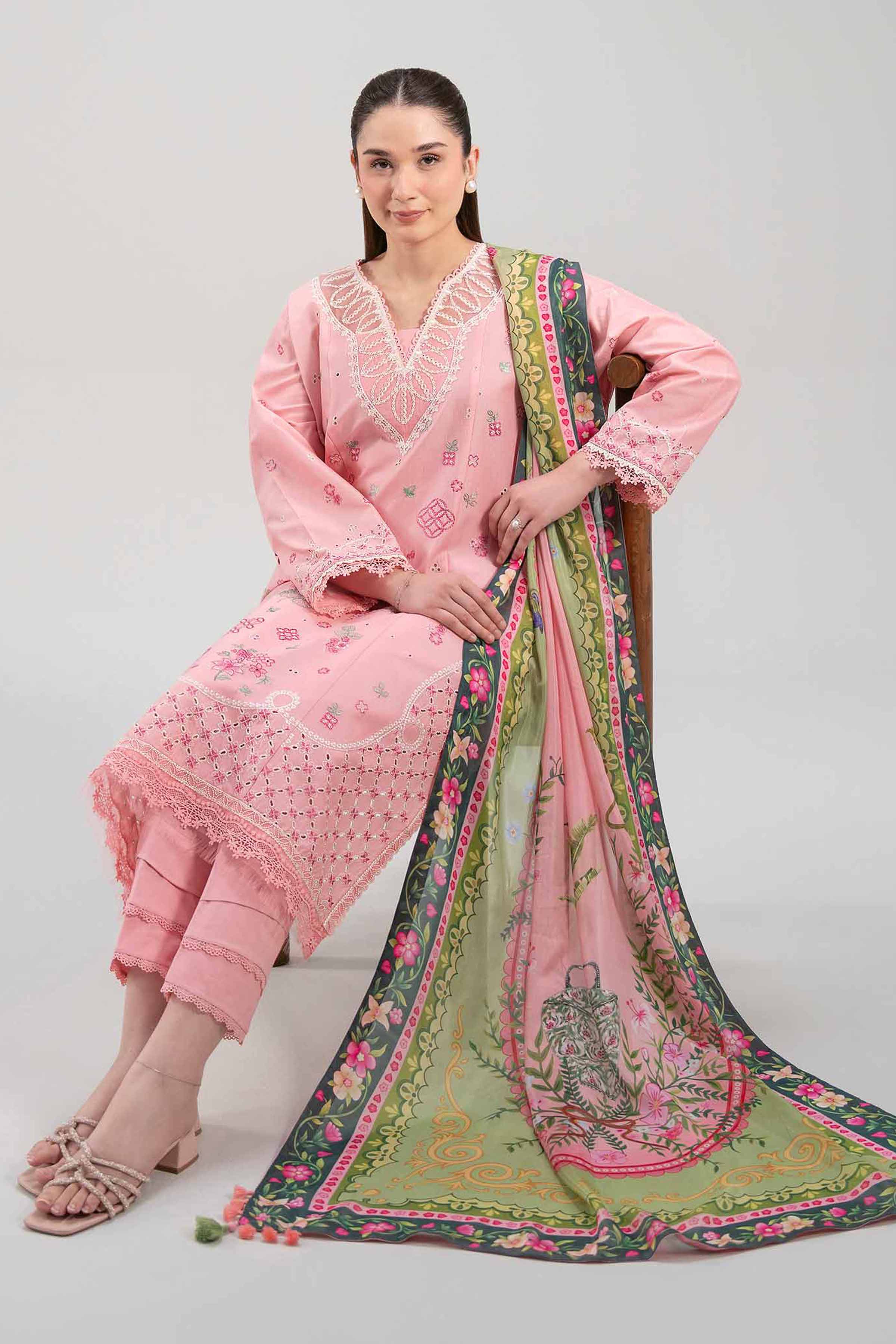 3 Piece - Embroidered Suit - 42601317 for Women - Unstitched Collection | Nishat | Shop Online