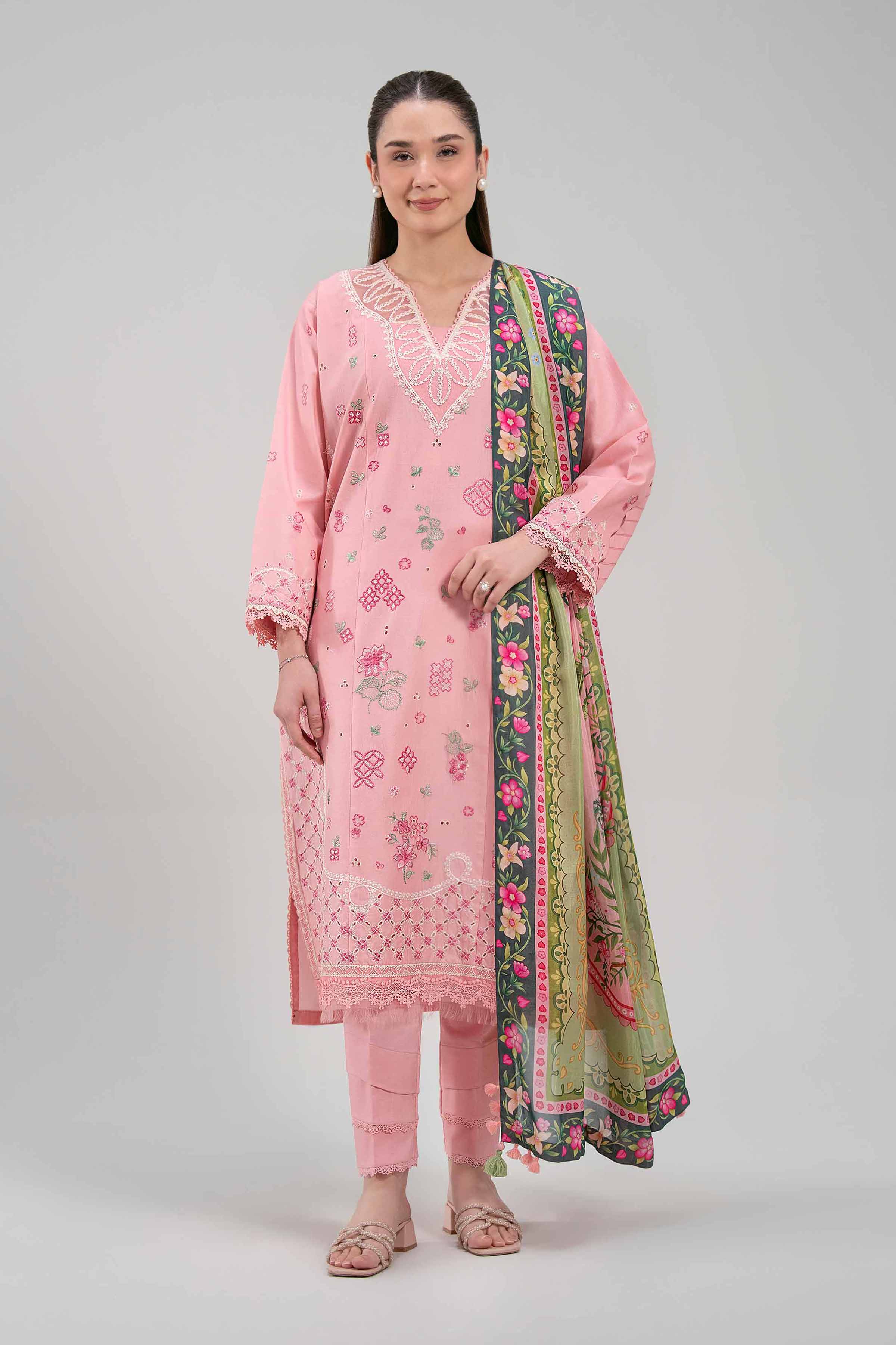 3 Piece - Embroidered Suit - 42601317 for Women - Unstitched Collection | Nishat | Shop Online