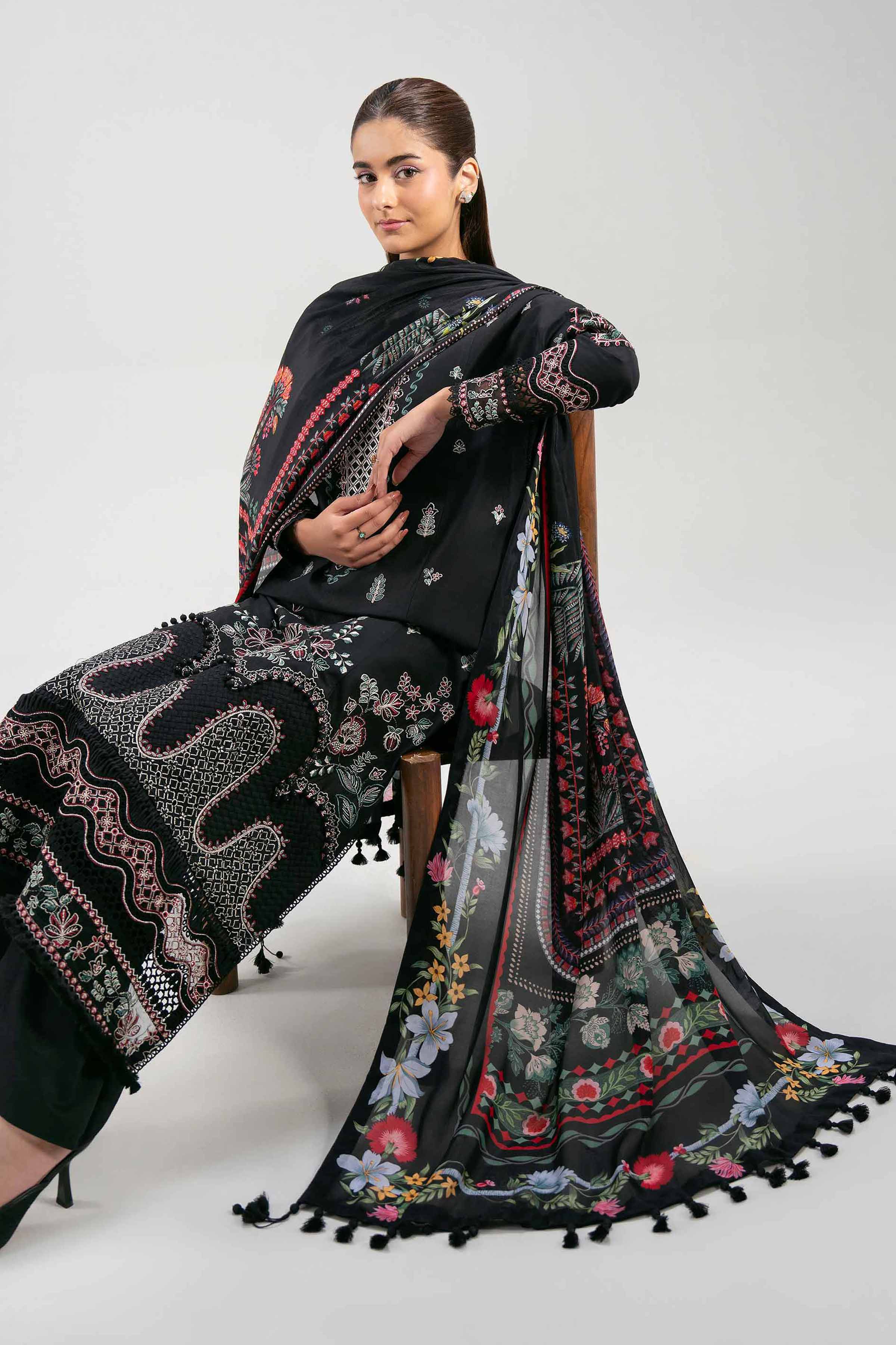 3 Piece - Digital Printed Embroidered Suit - 42601319 for Women - Unstitched Collection | Nishat | Shop Online