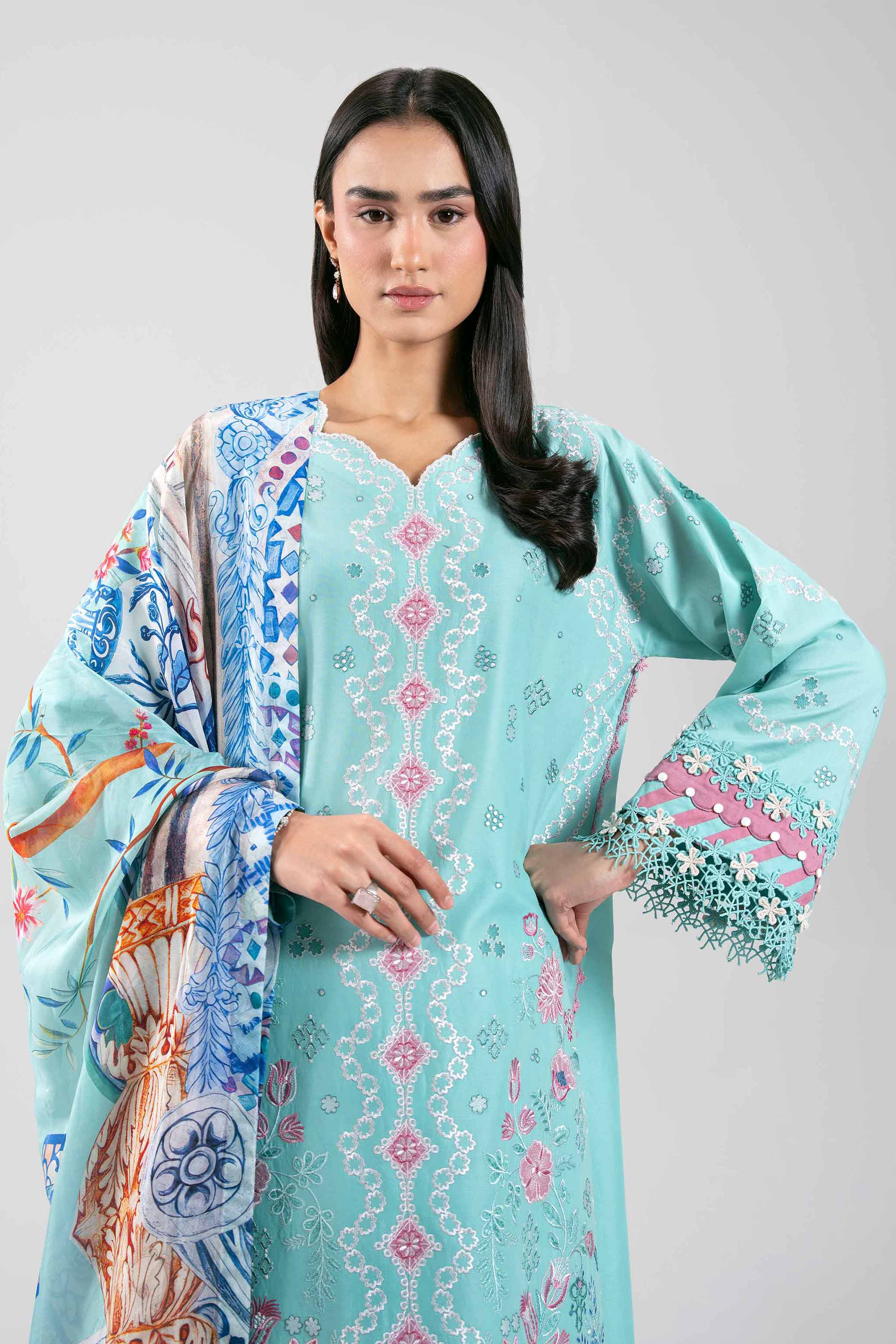 3 Piece - Embroidered Suit - 42601320 for Women - Unstitched Collection | Nishat | Shop Online
