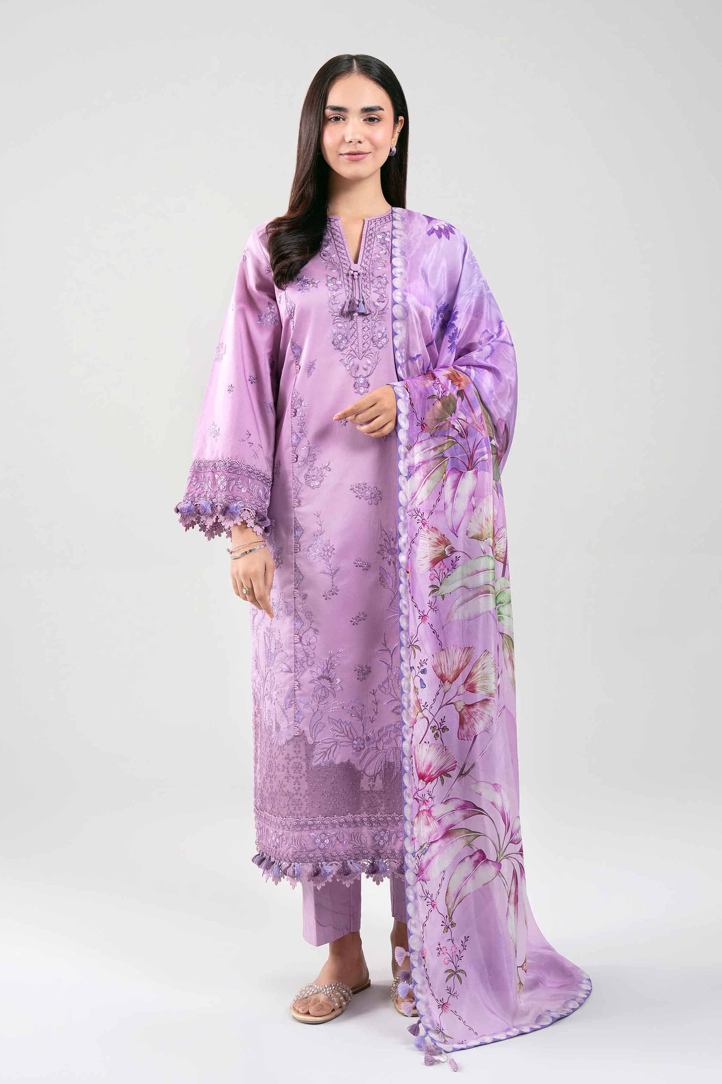 3 Piece - Digital Printed Embroidered Suit - 42601321 for Women - Unstitched Collection | Nishat | Shop Online