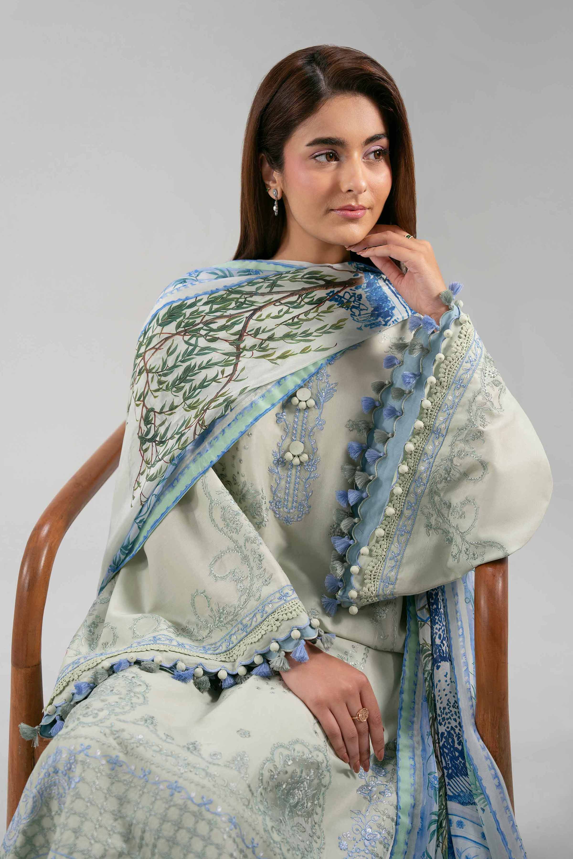 3 Piece - Digital Printed Embroidered Suit - 42601323 for Women - Unstitched Collection | Nishat | Shop Online