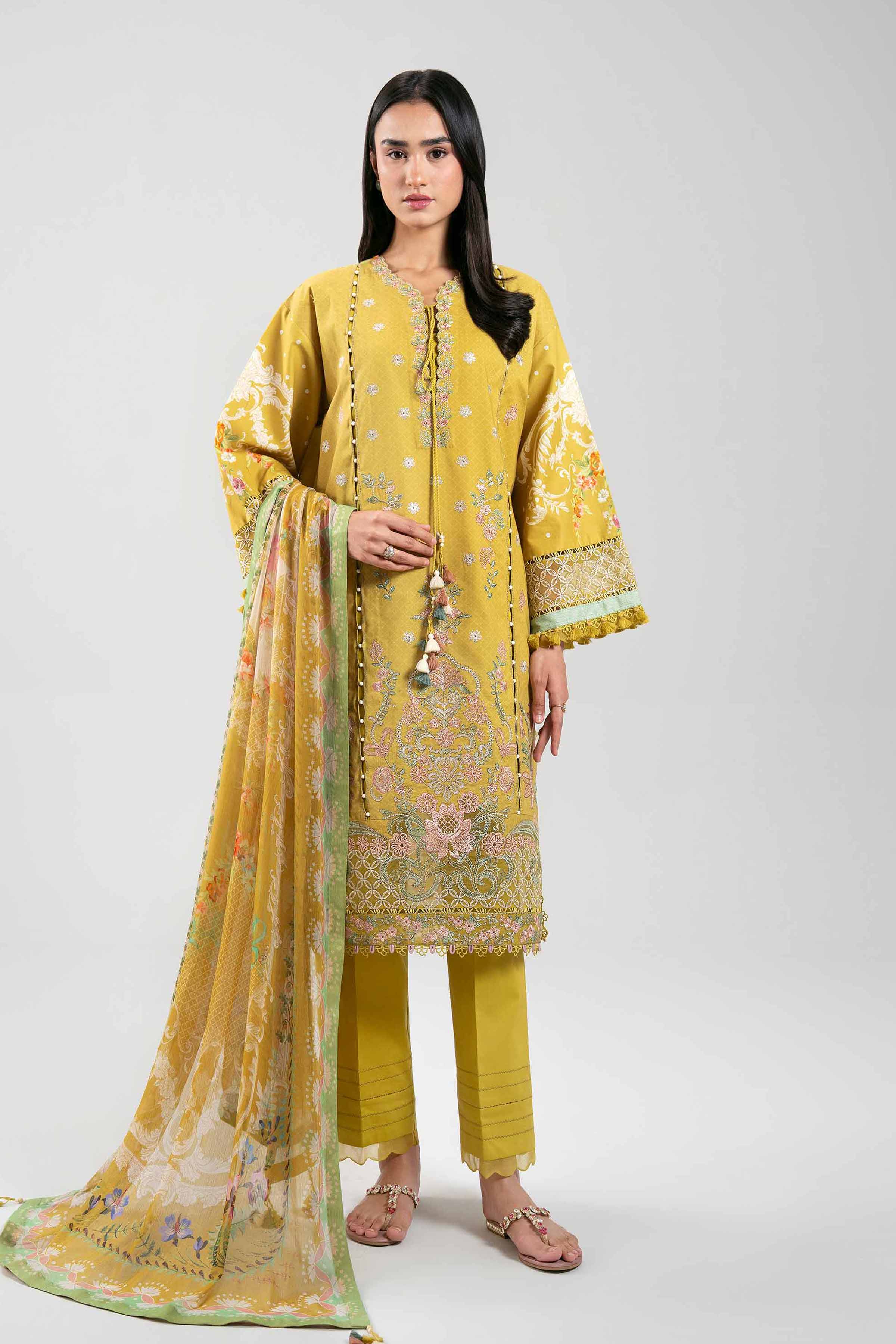 3 Piece - Digital Printed Embroidered Suit - 42601325 for Women - Unstitched Collection | Nishat | Shop Online