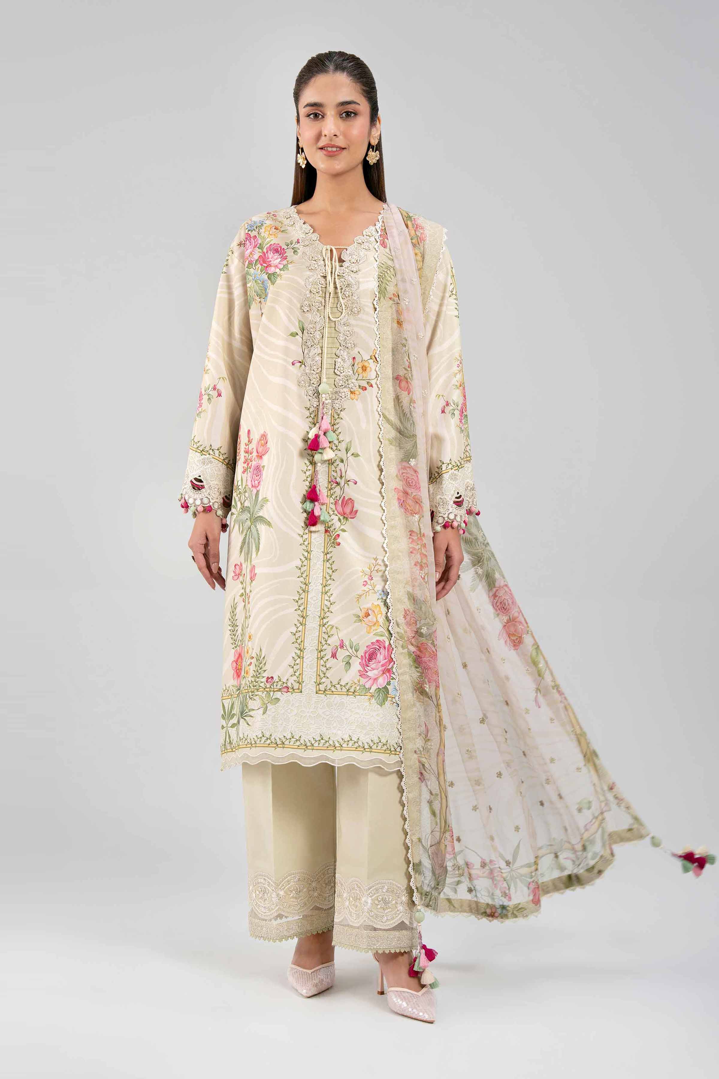 3 Piece - Digital Printed Embroidered Suit - 42601328 for Women - Unstitched Collection | Nishat | Shop Online