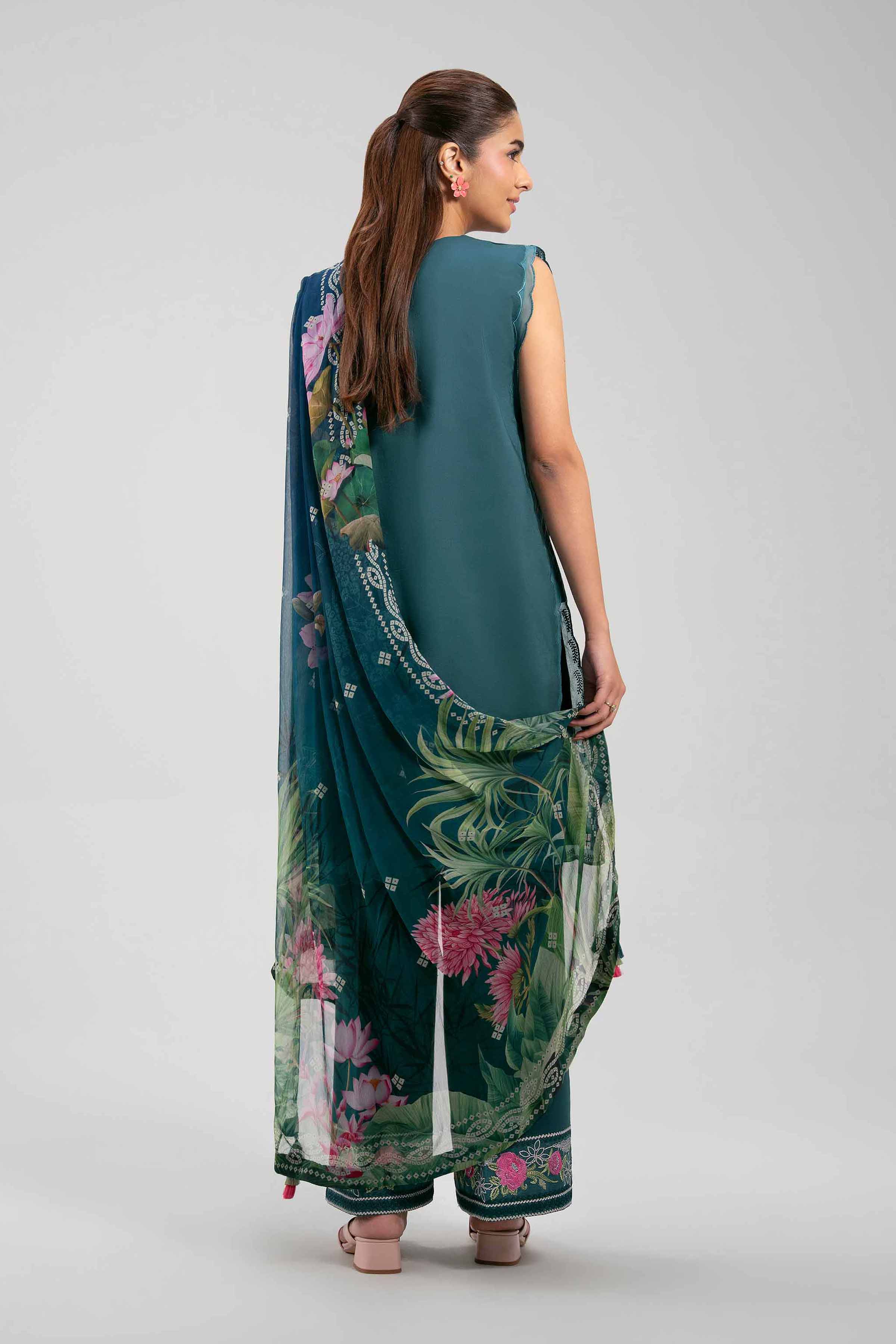 3 Piece - Digital Printed Embroidered Suit - 42601339 for Women - Unstitched Collection | Nishat | Shop Online