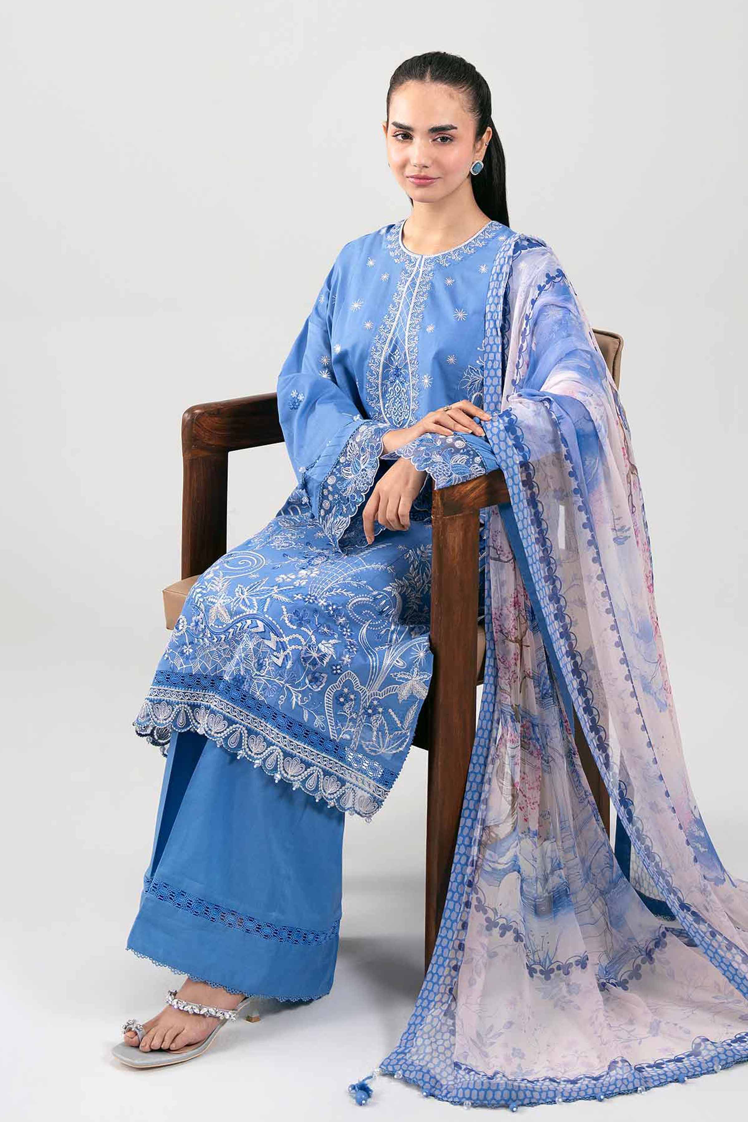 3 Piece - Embroidered Suit - 42601341 for Women - Unstitched Collection | Nishat | Shop Online