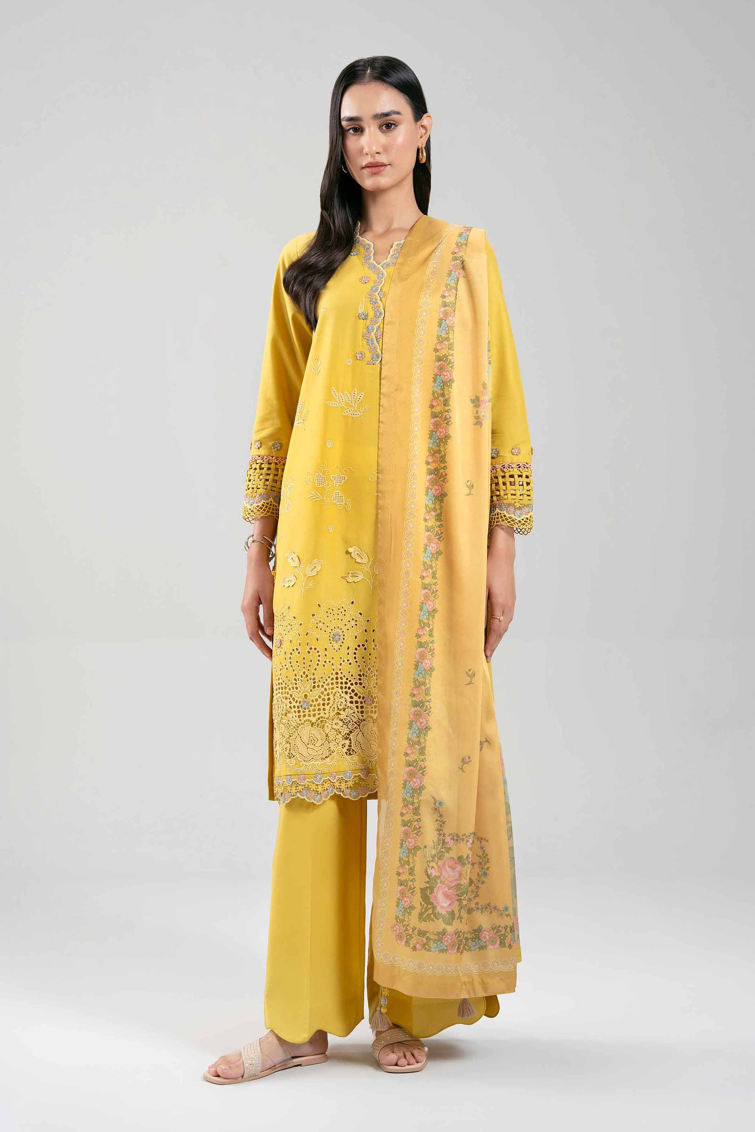 3 Piece - Embroidered Suit - 42601344 for Women - Unstitched Collection | Nishat | Shop Online