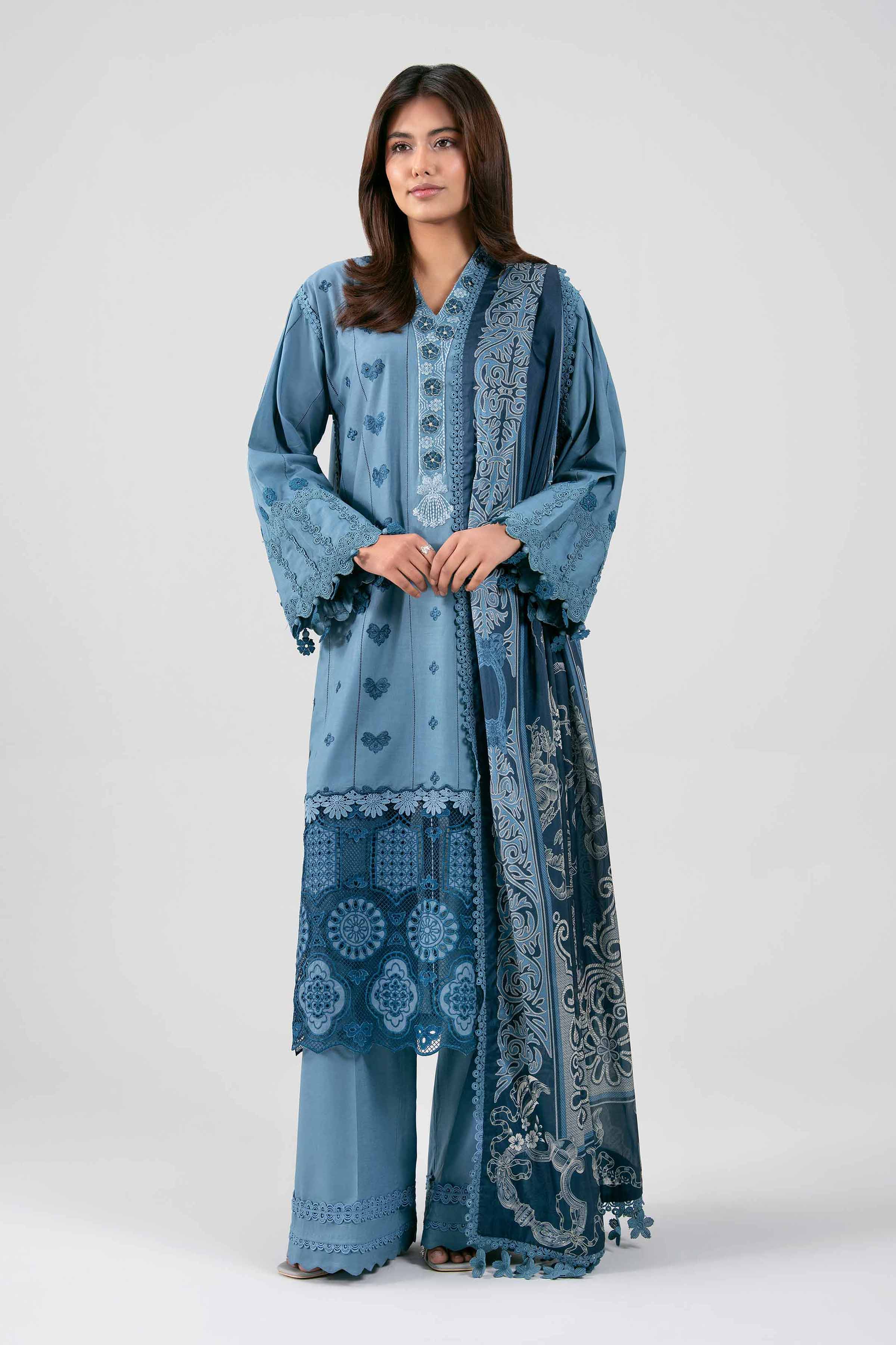 3 Piece - Embroidered Suit - 42601347 for Women - Unstitched Collection | Nishat | Shop Online