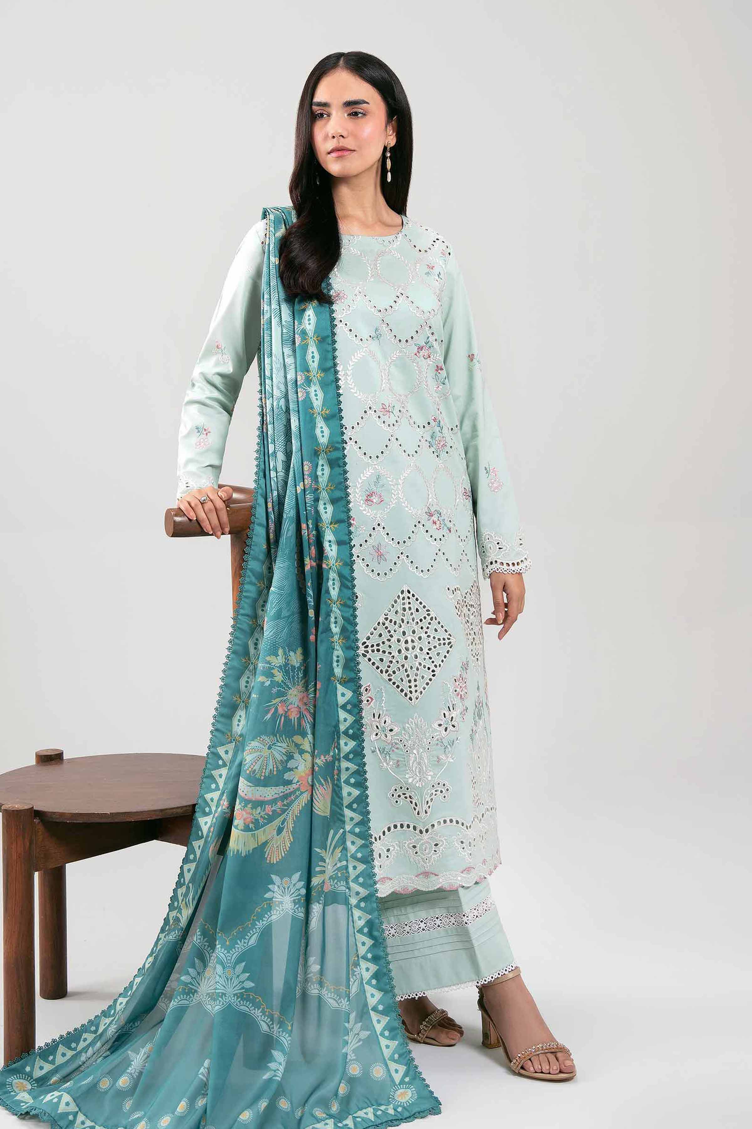 3 Piece - Embroidered Suit - 42601348 for Women - Unstitched Collection | Nishat | Shop Online