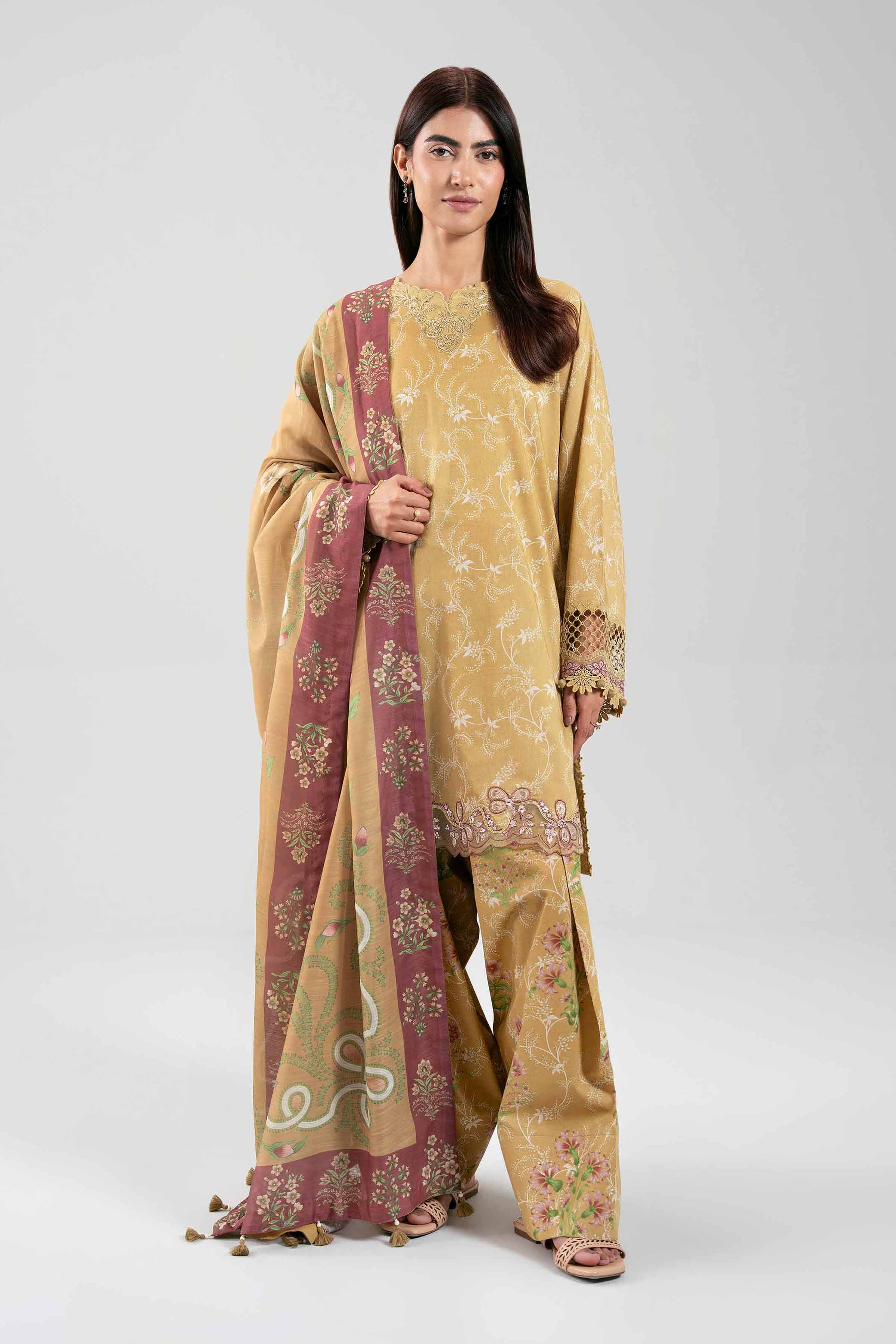 3 Piece - Digital Printed Embroidered Suit - 42601354 for Women - Unstitched Collection | Nishat | Shop Online