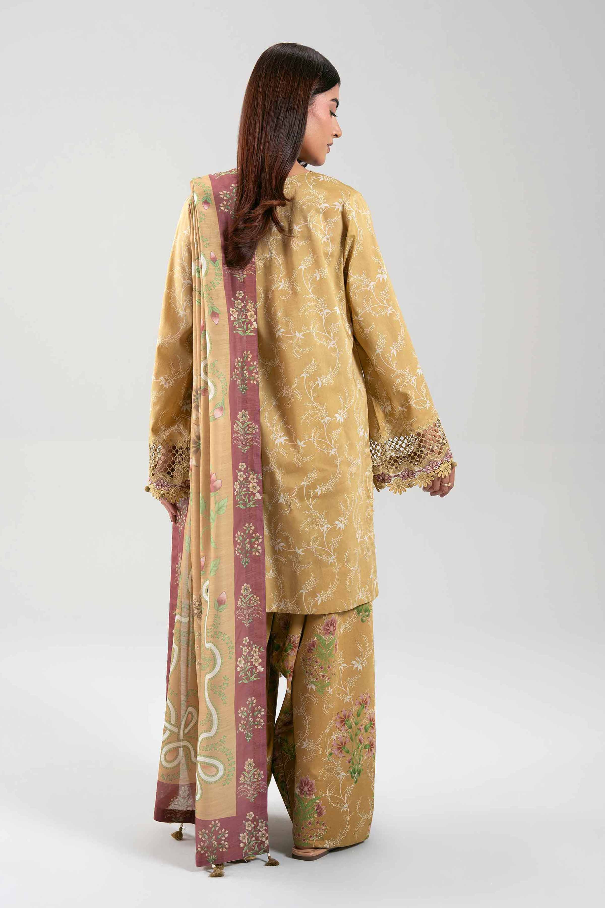 3 Piece - Digital Printed Embroidered Suit - 42601354