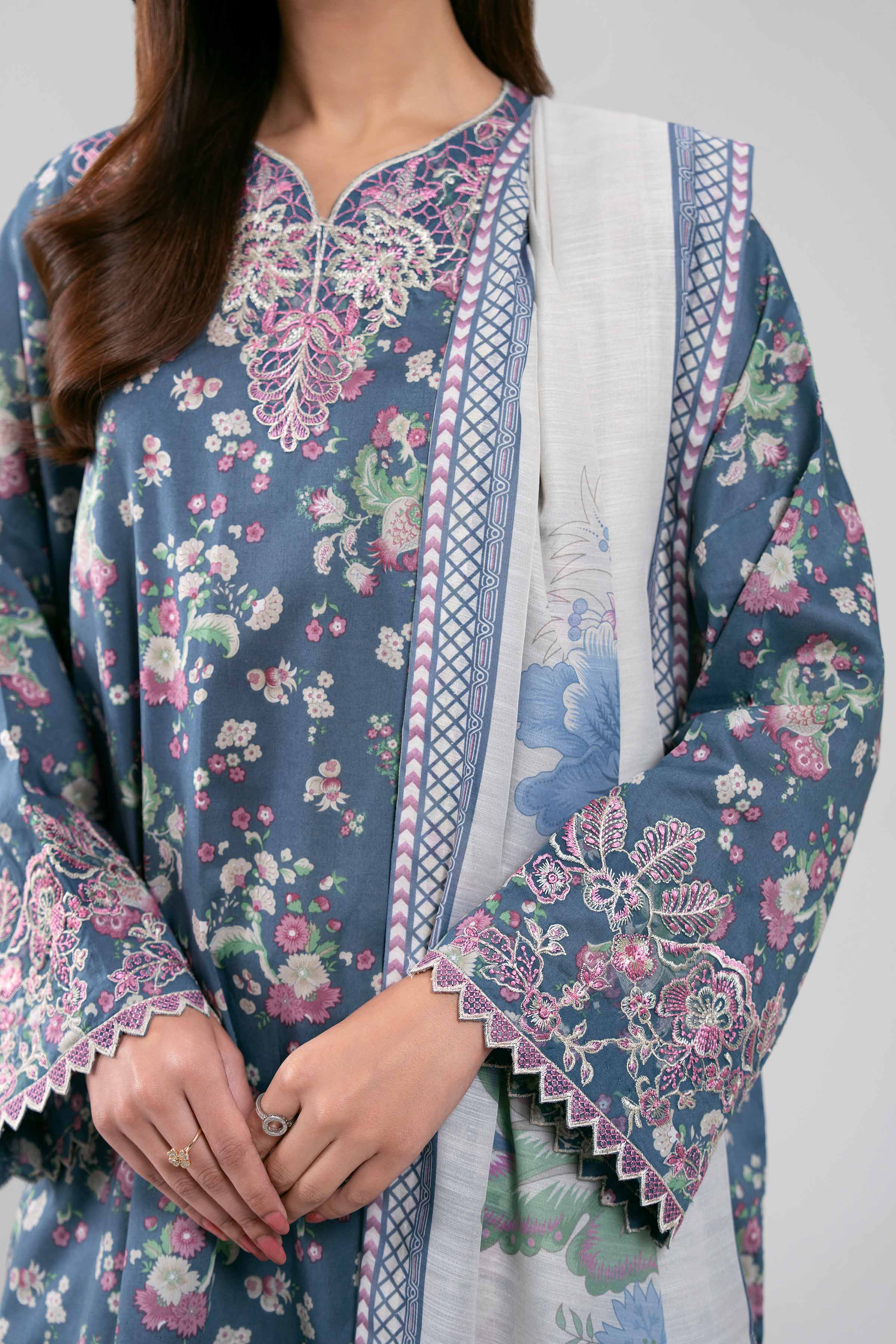 3 Piece - Digital Printed Embroidered Suit - 42601356 for Women - Unstitched Collection | Nishat | Shop Online