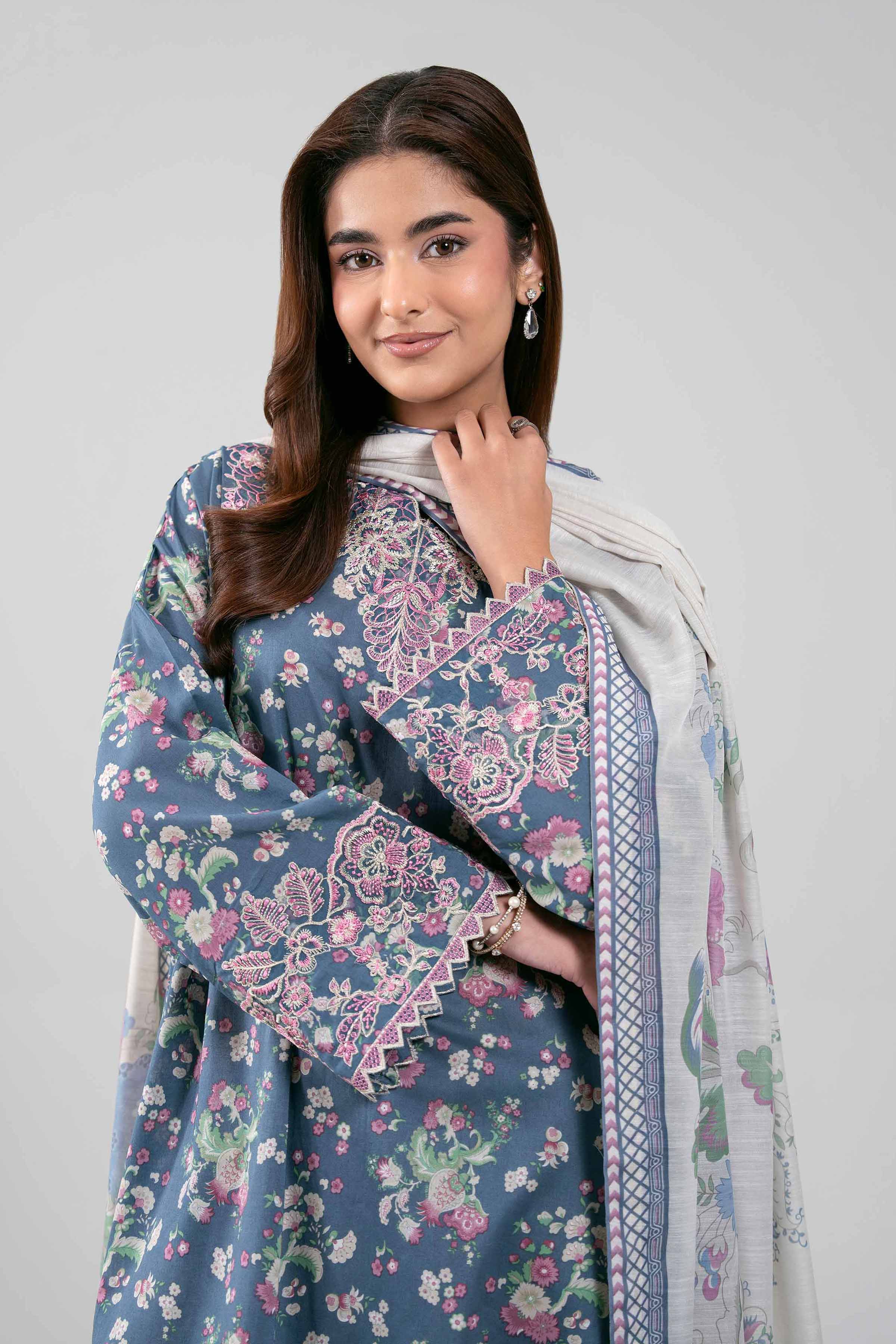 3 Piece - Digital Printed Embroidered Suit - 42601356 for Women - Unstitched Collection | Nishat | Shop Online