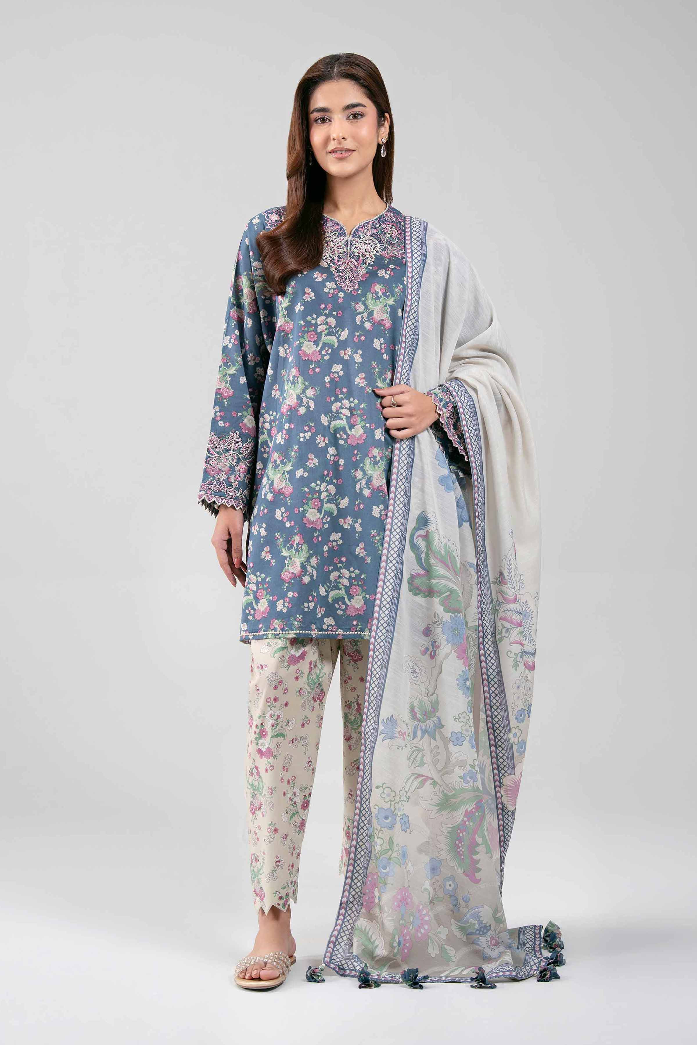 3 Piece - Digital Printed Embroidered Suit - 42601356 for Women - Unstitched Collection | Nishat | Shop Online